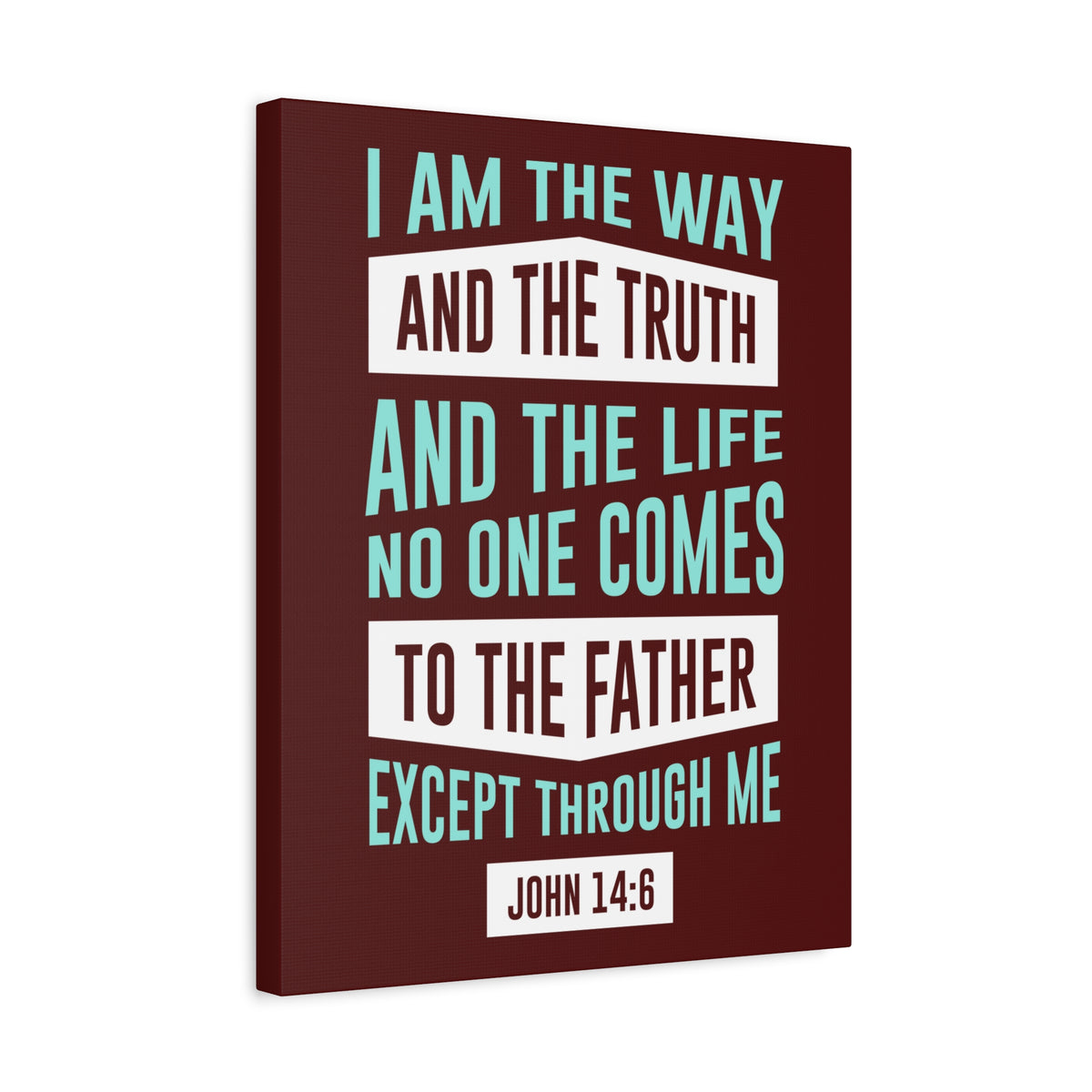 Scripture Canvas The Way John 14:6 Christian Wall Art Bible Verse Print Ready to Hang