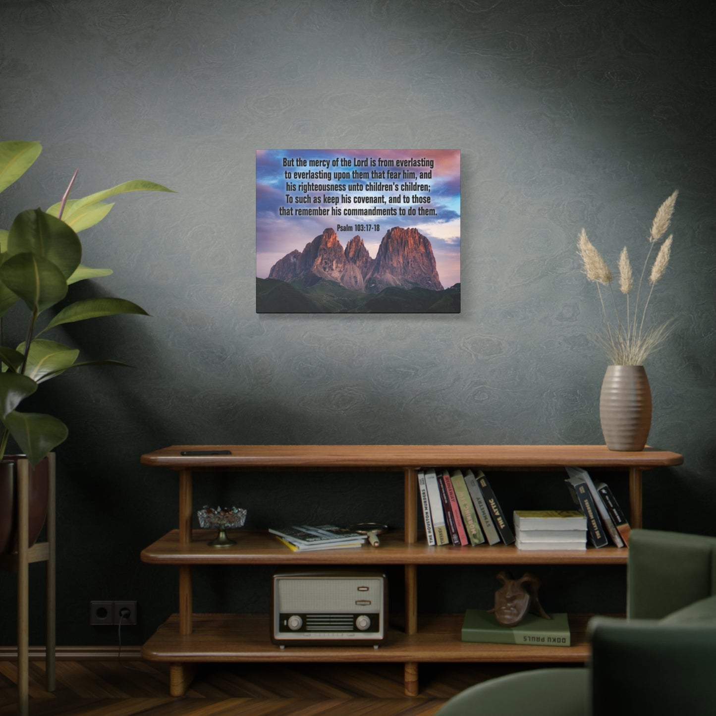 Bible Verse Canvas The Mercy of The Lord Psalm 118:24 Christian Home Decor Scripture Art