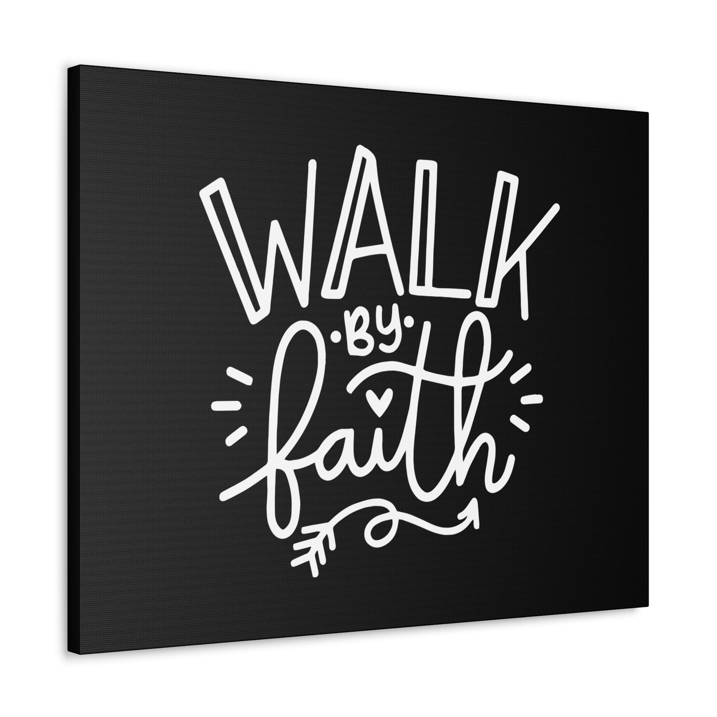Walk By Faith 2 Corinthians 5:7 Arrow Outlined Christian Wall Art Bible Verse Print Ready to Hang