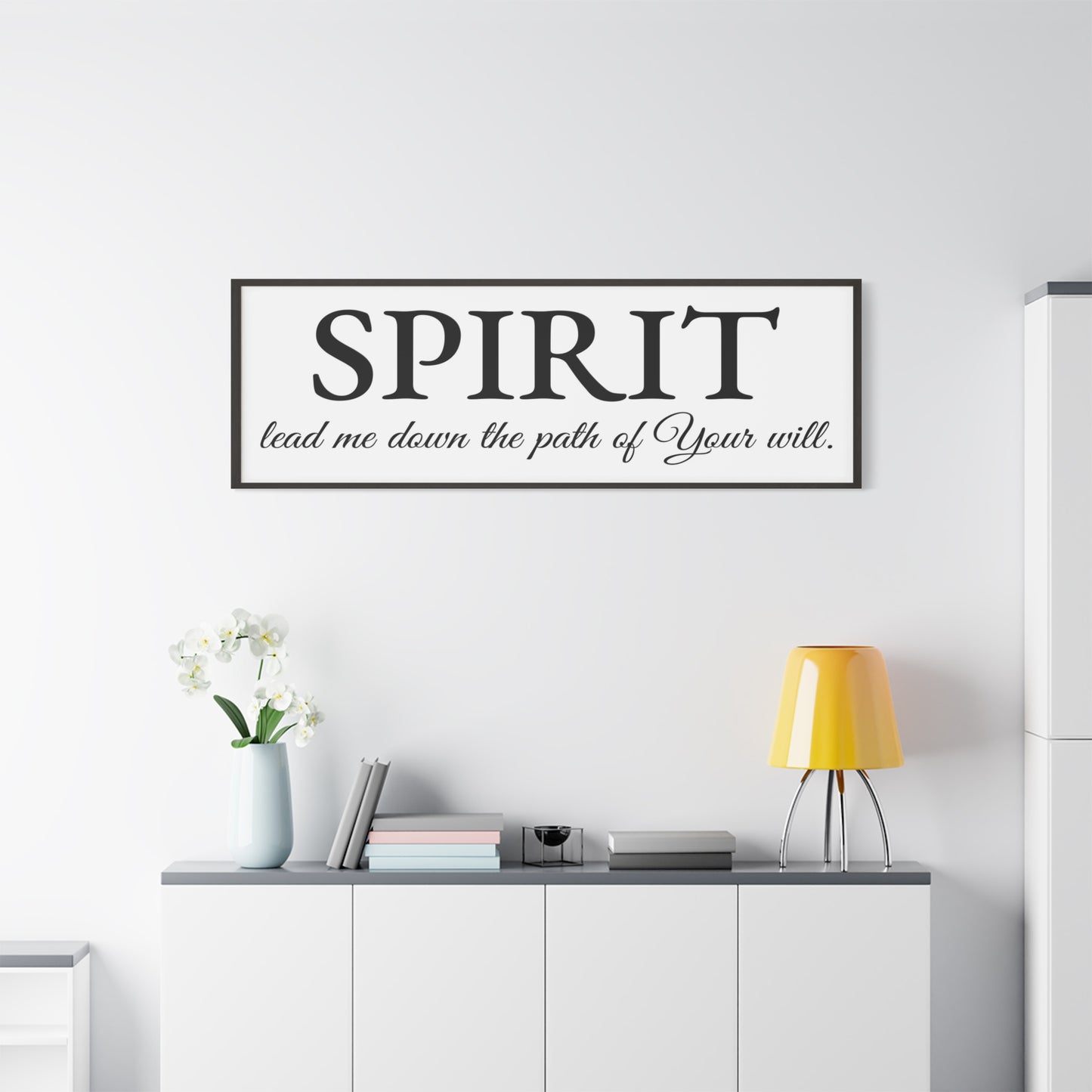 Scripture Walls Spirit Lead Me White Bible Verse Canvas Christian Wall Art Ready to Hang Unframed