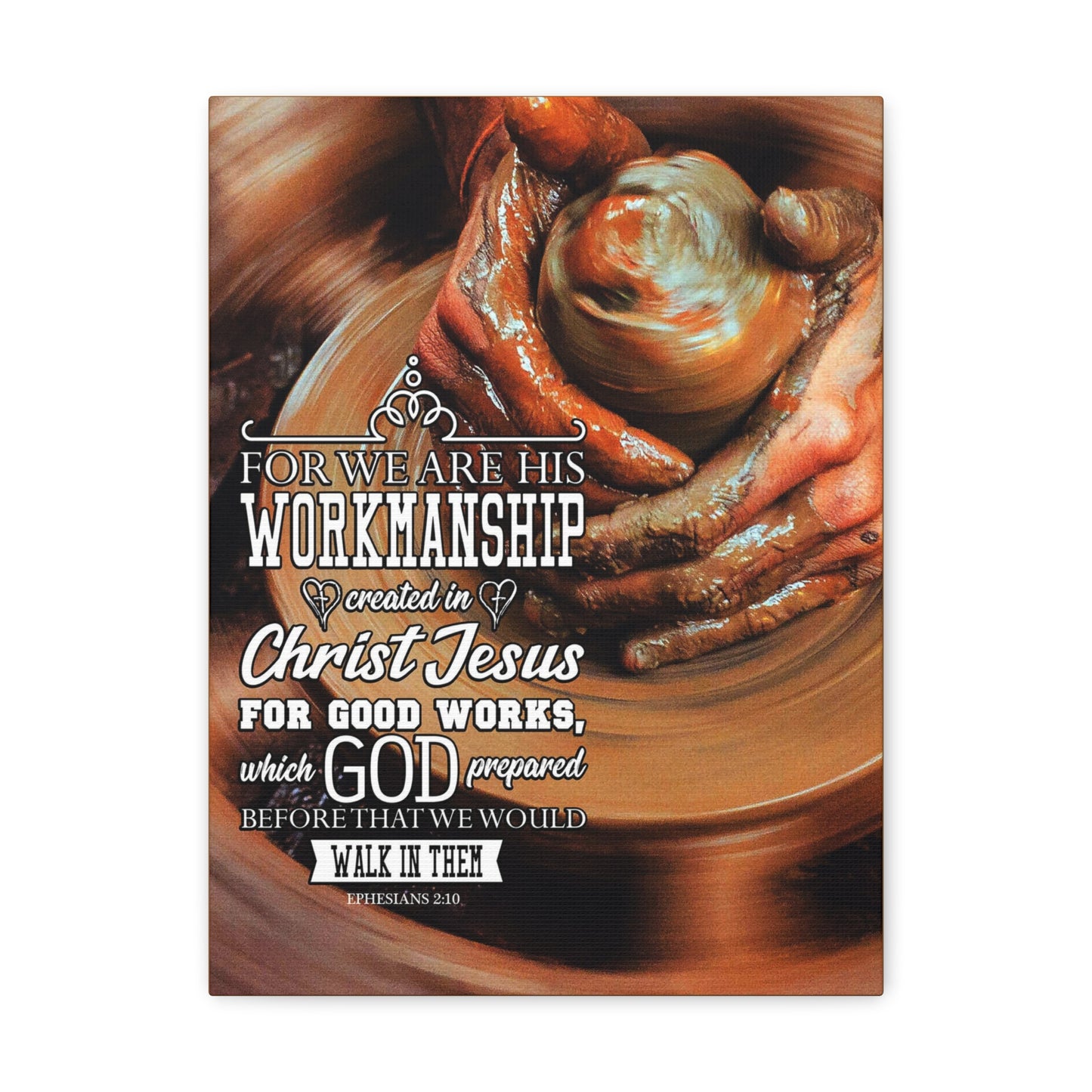 Workmanship Ephesians 2:10 Christian Wall Art Bible Verse Print Ready to Hang