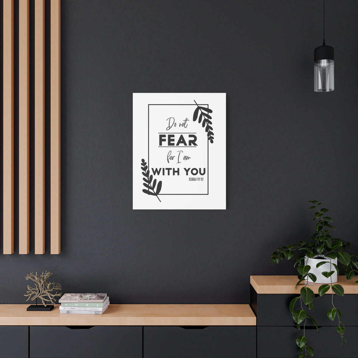 Scripture Canvas For I Am With You Isaiah 41:10 Christian Wall Art Bible Verse Print Ready to Hang