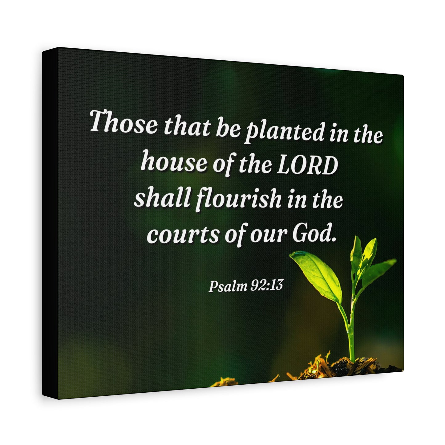 Scripture Walls Shall Flourish Psalm 92:13 Bible Verse Canvas Christian Wall Art Ready to Hang