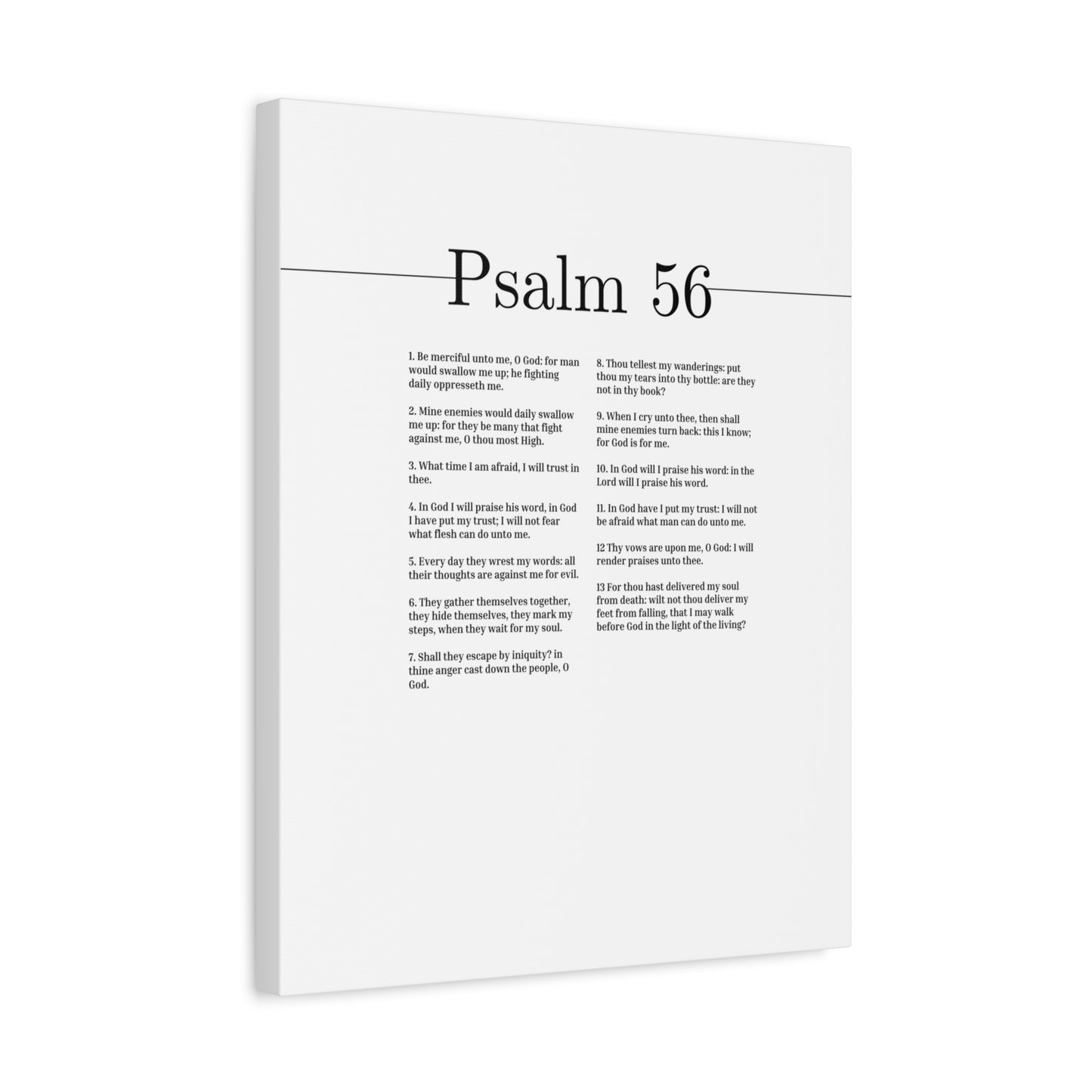 Scripture Canvas O Thou Most High Psalm 56 Christian Wall Art Bible Verse Print Ready to Hang