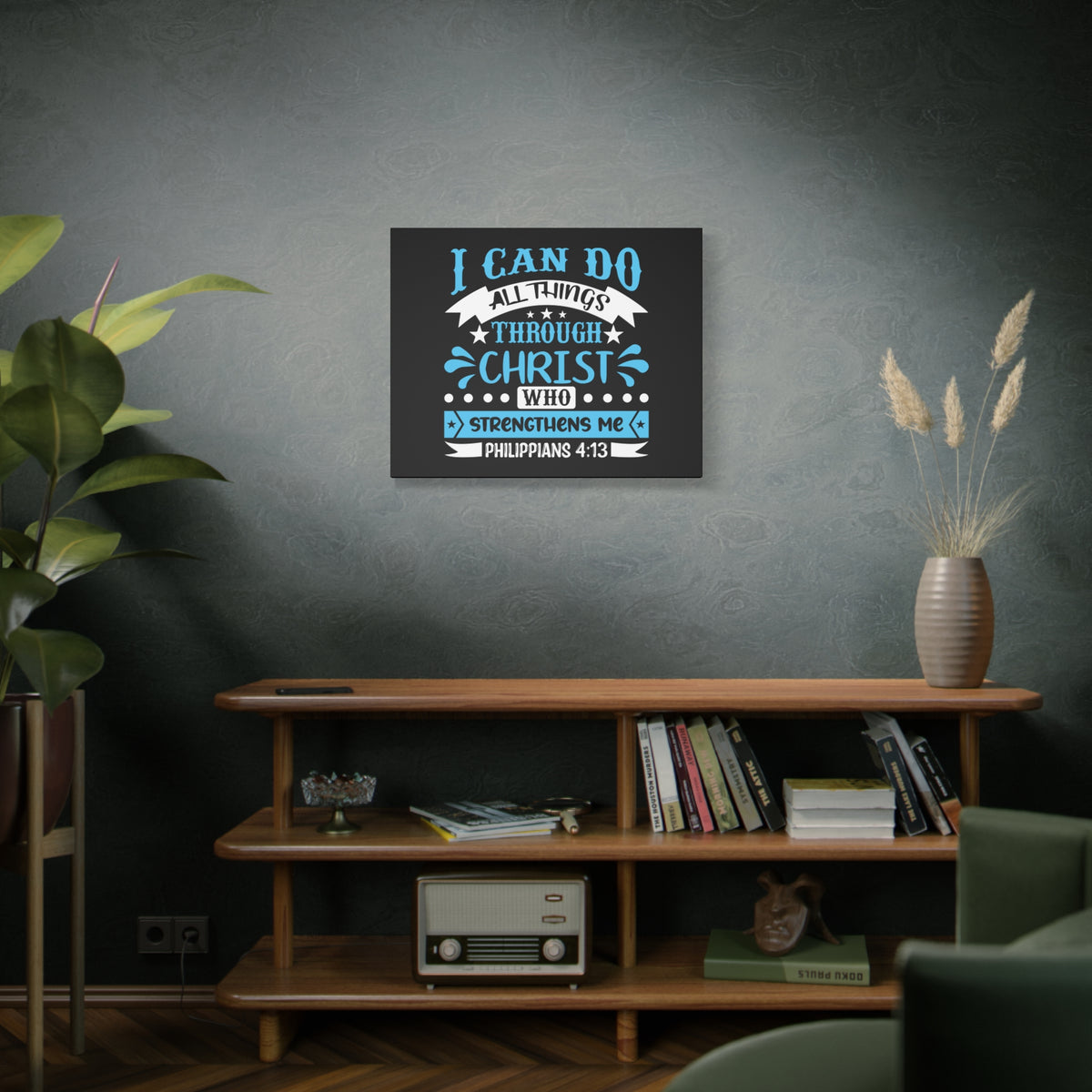 Scripture Canvas I Can Do All Things Philippians 4:13 Christian Wall Art Bible Verse Print Ready to Hang