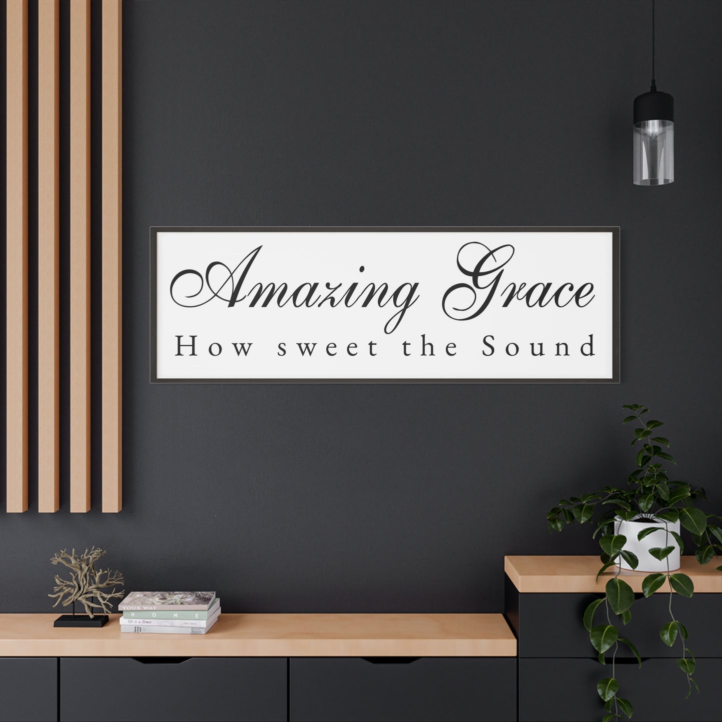 Scripture Walls Amazing Grace White Bible Verse Canvas Christian Wall Art Ready to Hang Unframed