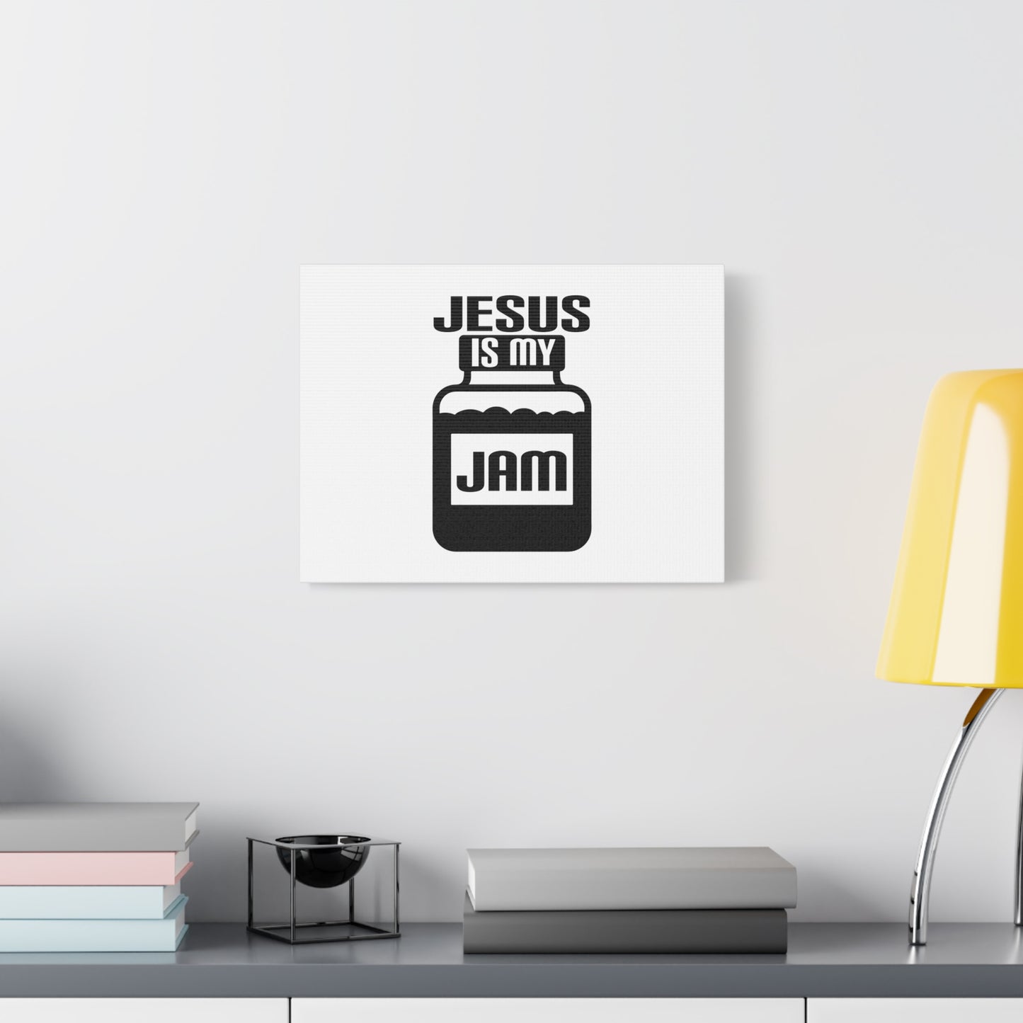 Scripture Canvas Jesus Is My Jam Psalms 16:5 Christian Wall Art Bible Verse Print Ready to Hang