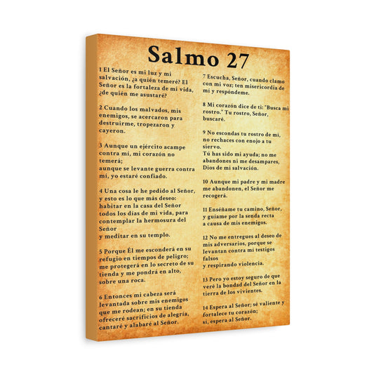 Scripture Walls Salmo 27 Chapter Gold Christian Wall Art Print Ready to Hang Unframed