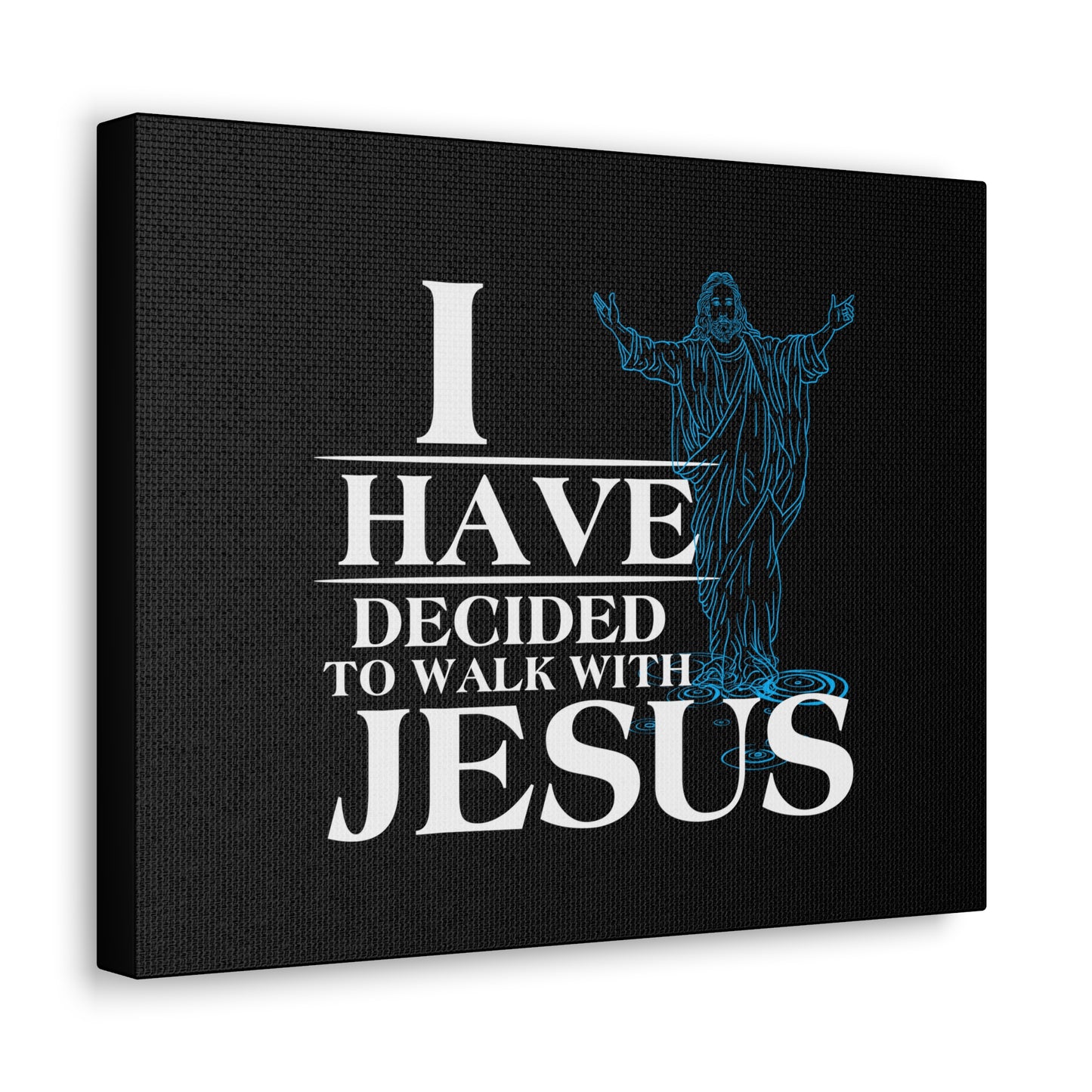 Walk With Jesus Philippians 3:17 Blue Christian Wall Art Bible Verse Print Ready to Hang