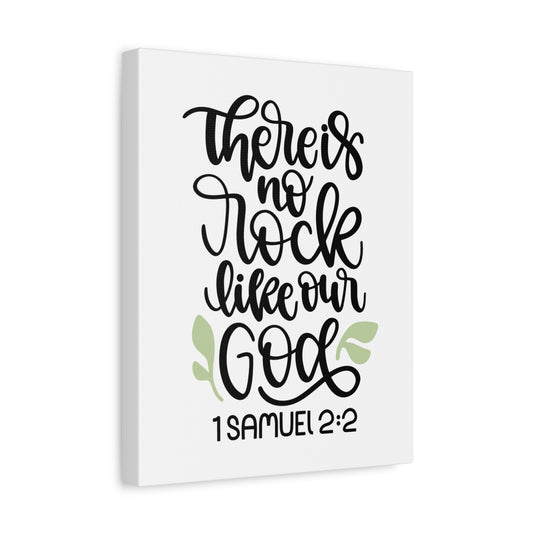 Scripture Canvas Our God 1 Samuel 2:2 Christian Wall Art Bible Verse Print Ready to Hang