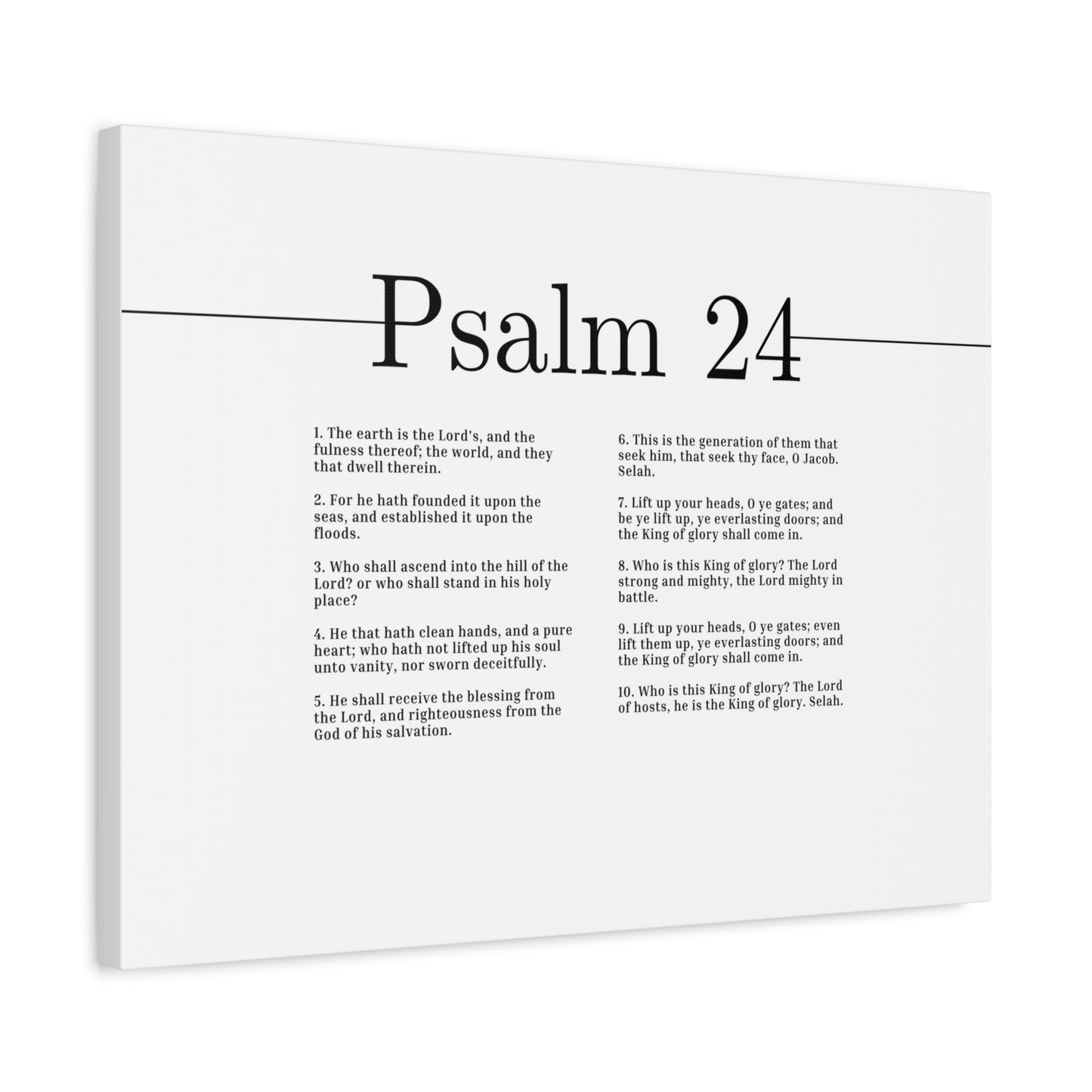 Scripture Canvas The Blessing From The Lord Psalm 24 Christian Wall Art Bible Verse Print Ready to Hang