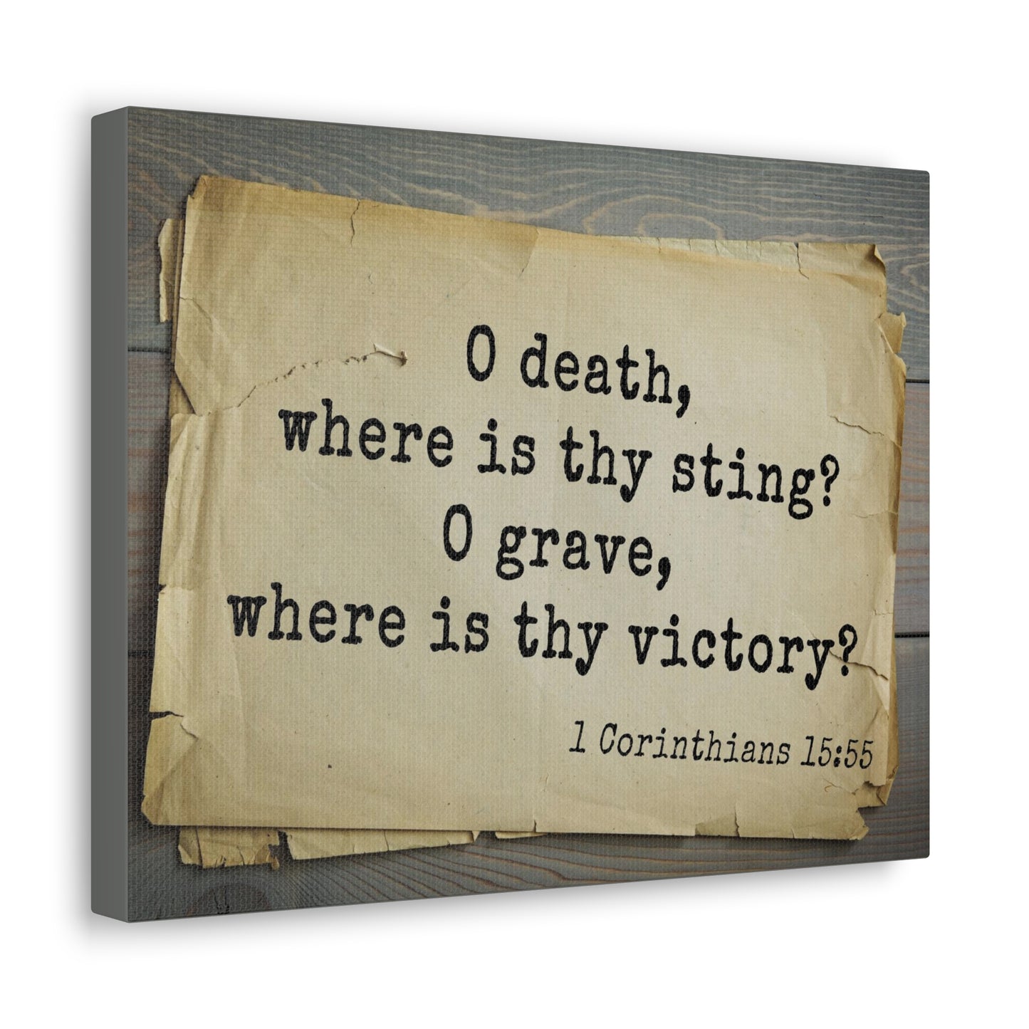 Where Is Thy Victory 1 Corinthians 15:55 Bible Verse Canvas Christian Wall Art Bible Verse Print Ready To Hang