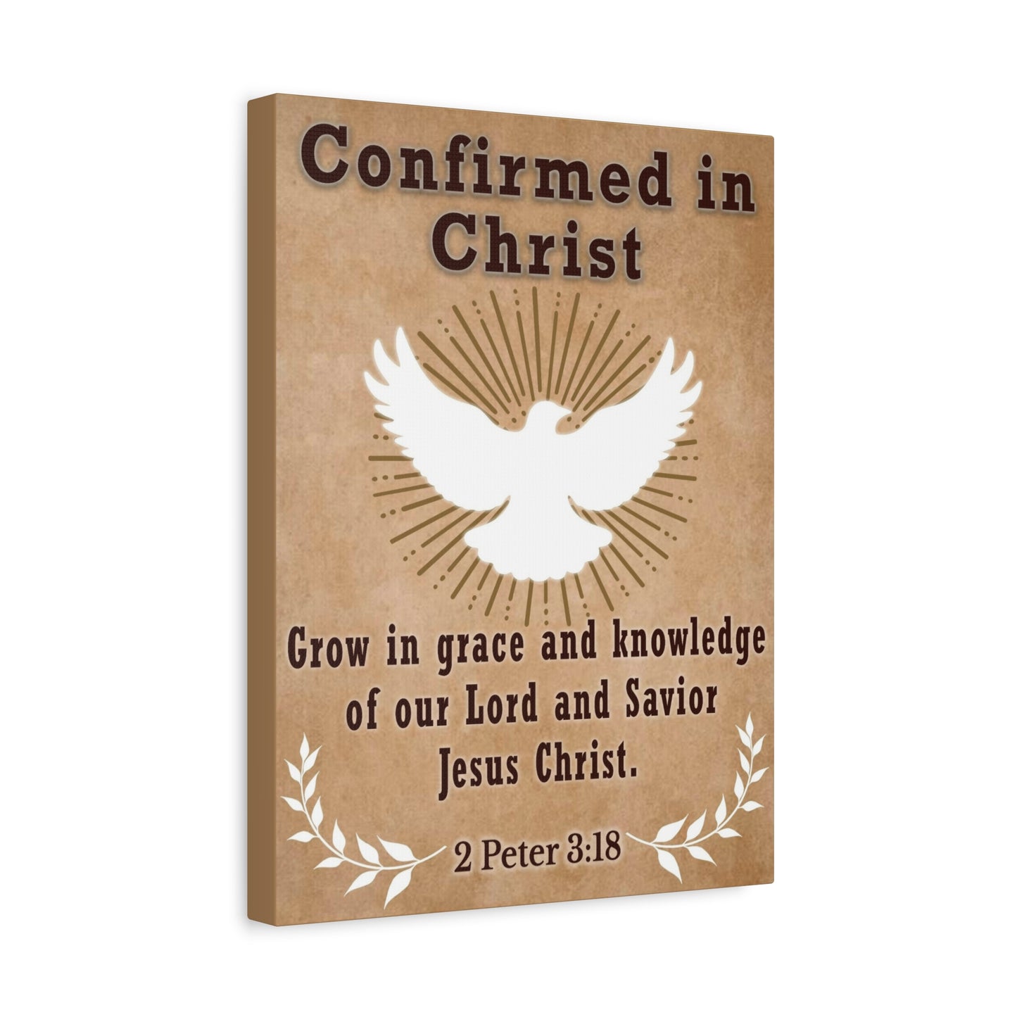 Scripture Walls Confirmed in Christ 2 Peter 3:18 Bible Canvas Christian Wall Art Ready to Hang Unframed