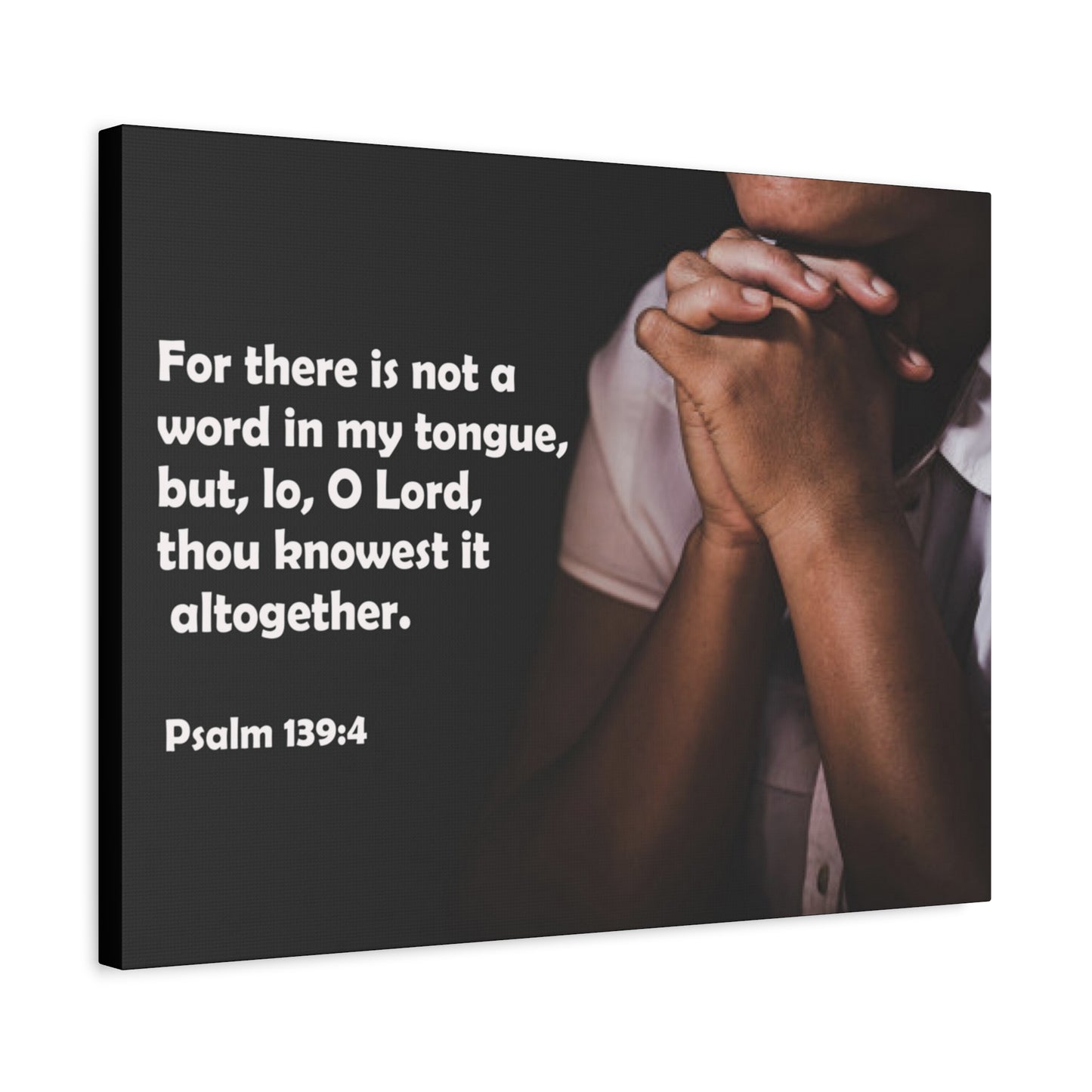 Bible Verse Canvas For There is Not a Word Psalm 139:4 Christian Home Décor Wall Art Scripture Ready to Hang Faith Print