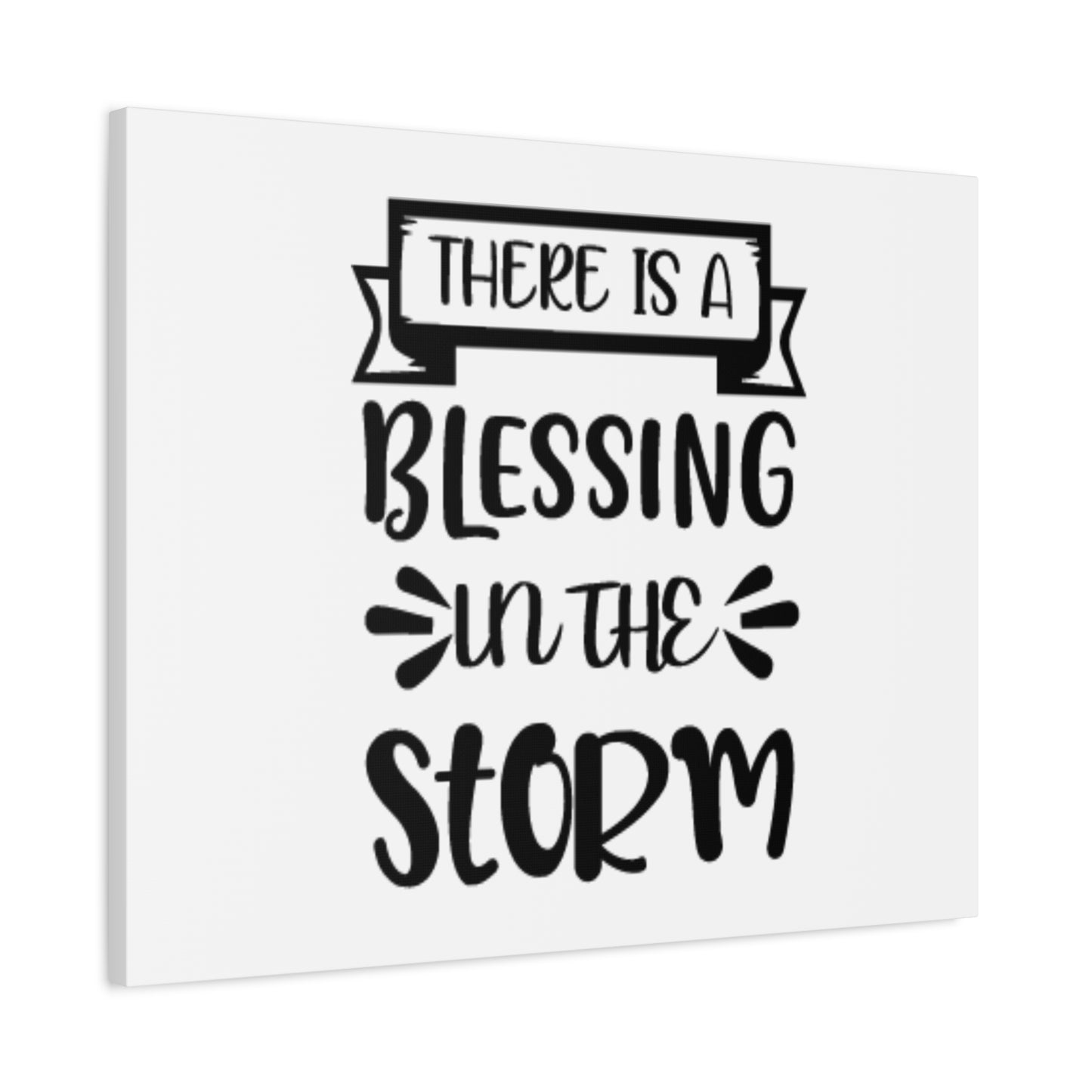 Scripture Canvas A Blessing In The Storm Psalm 107:29 Christian Wall Art Bible Verse Print Ready to Hang