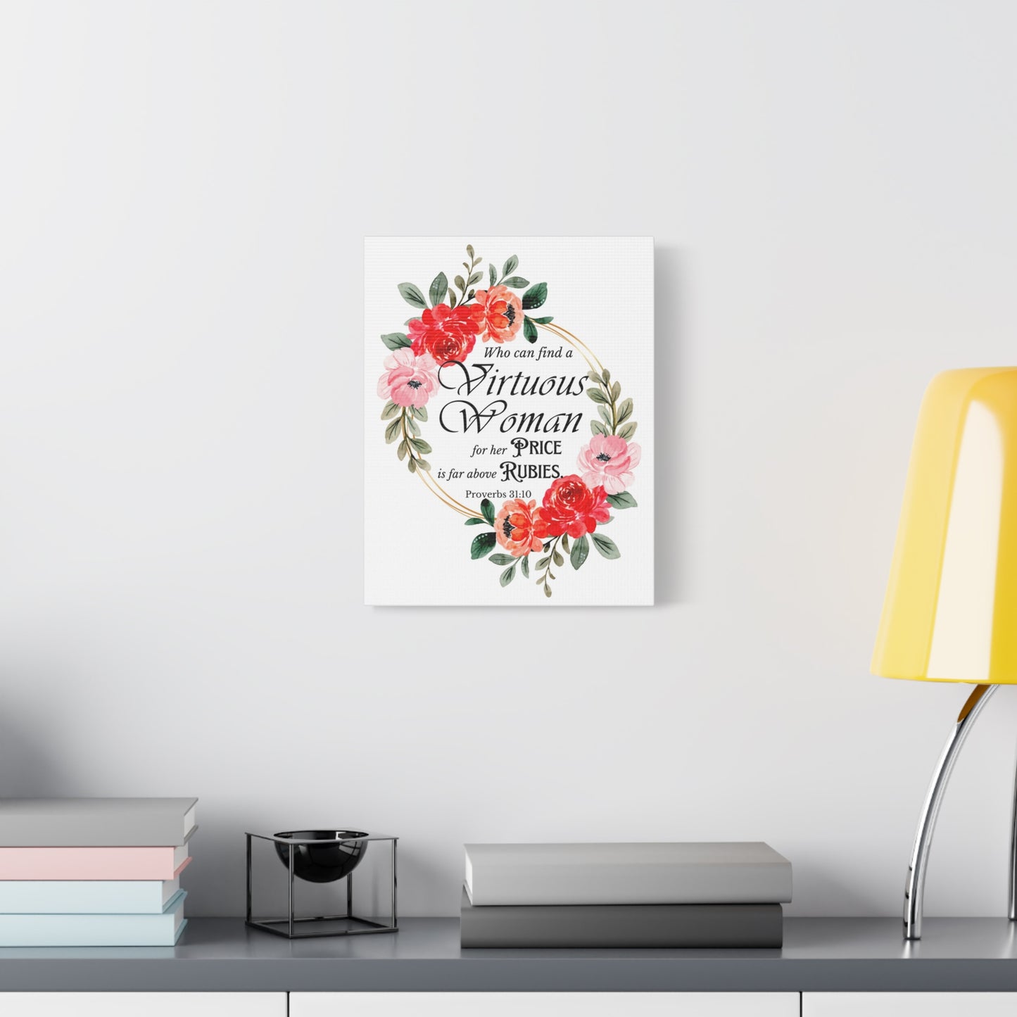 Scripture Walls Proverbs 31:10 A Virtuous Woman Bible Verse Canvas Christian Wall Art Ready to Hang Unframed