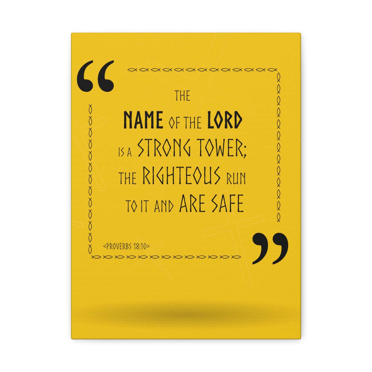 The Name Of The Lord Proverbs 18:10 Bible Verse Canvas Christian Wall Art Ready To Hang