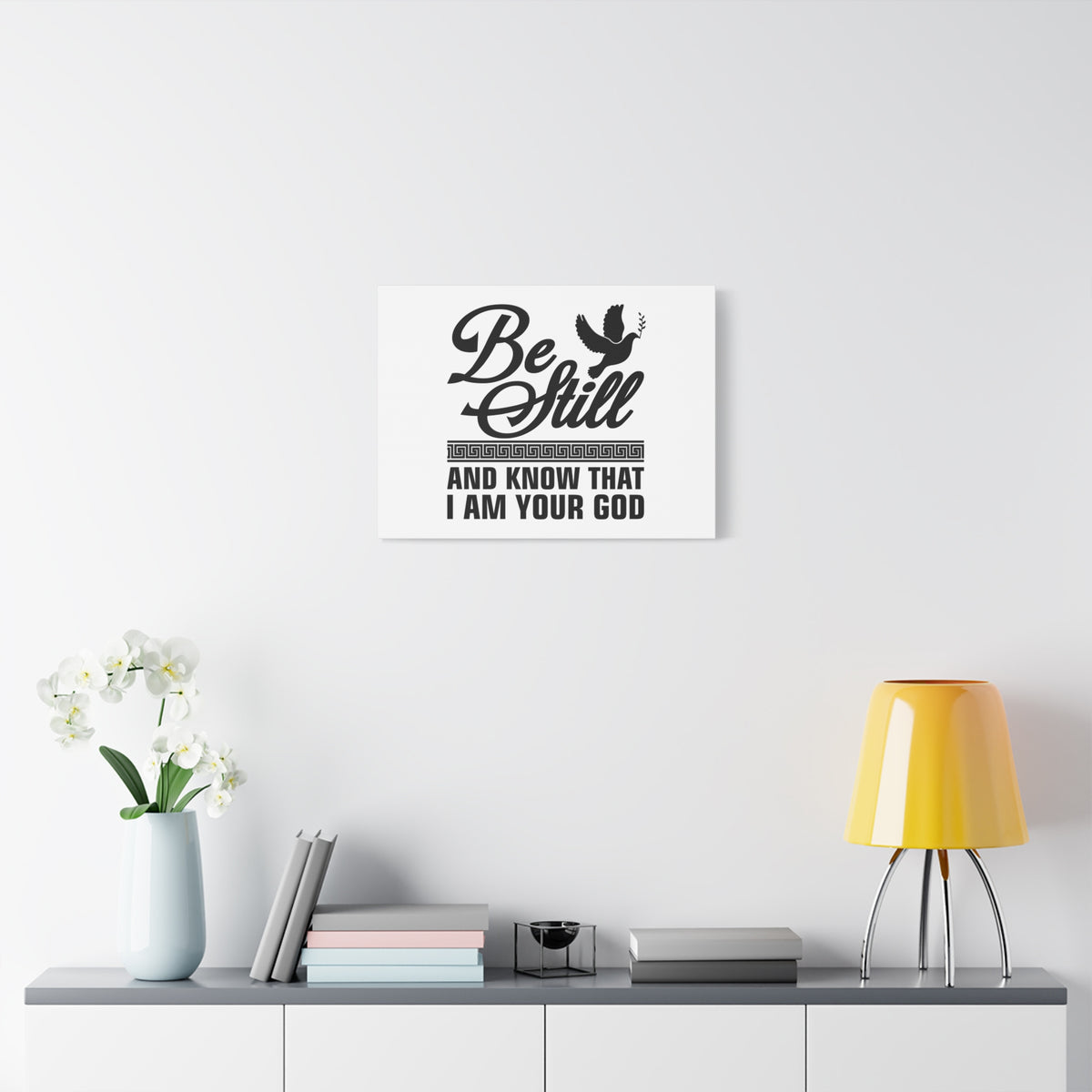 Scripture Canvas Be Still And Know That I Am Your God Psalm 46:10 Christian Wall Art Bible Verse Print Ready to Hang