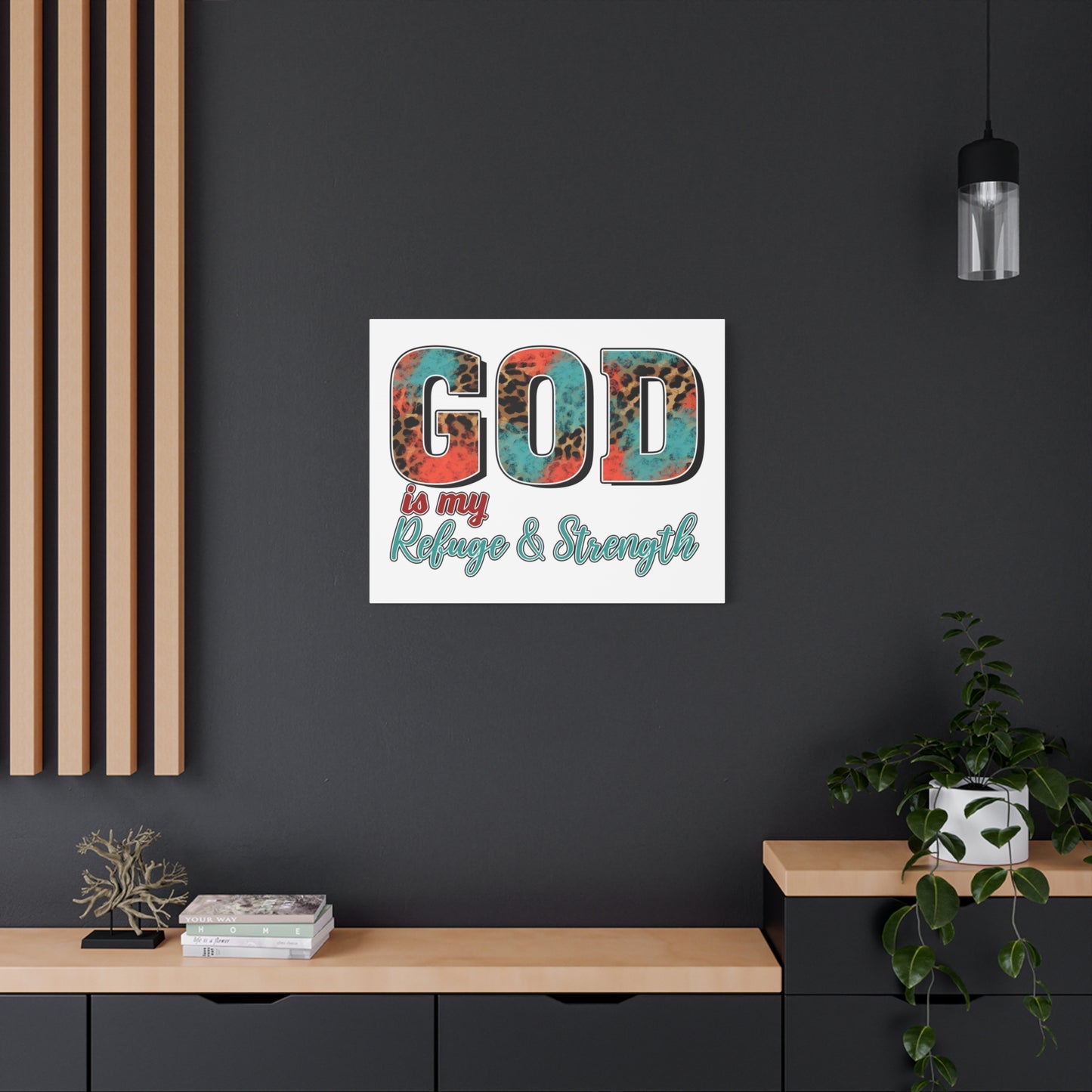 Scripture Walls My Refuge My Strength Bible Verse Canvas Christian Wall Art Ready to Hang Unframed