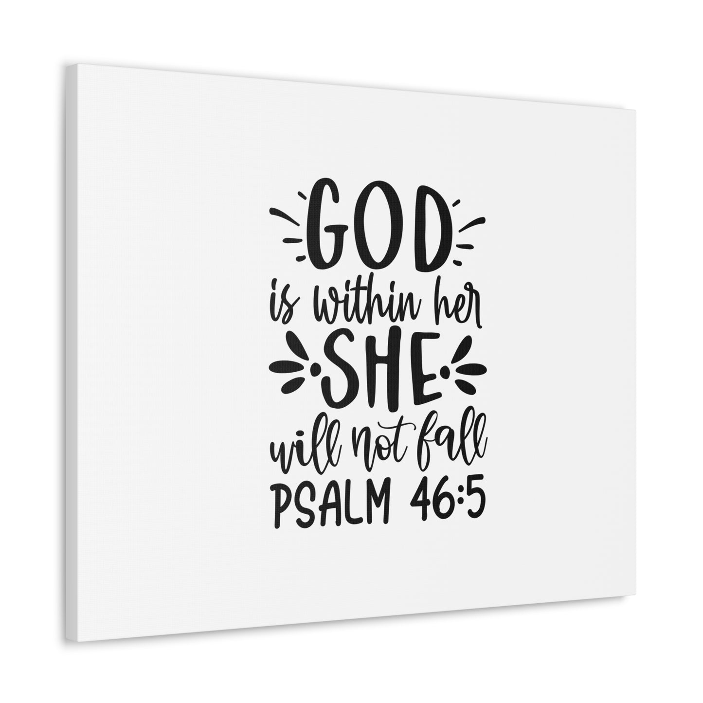 Will Not Fall Psalm 46:5 Christian Wall Art Bible Verse Print Ready to Hang