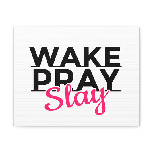 Wake Pray Slay Psalm 143:8 Christian Wall Art Print Ready to Hang