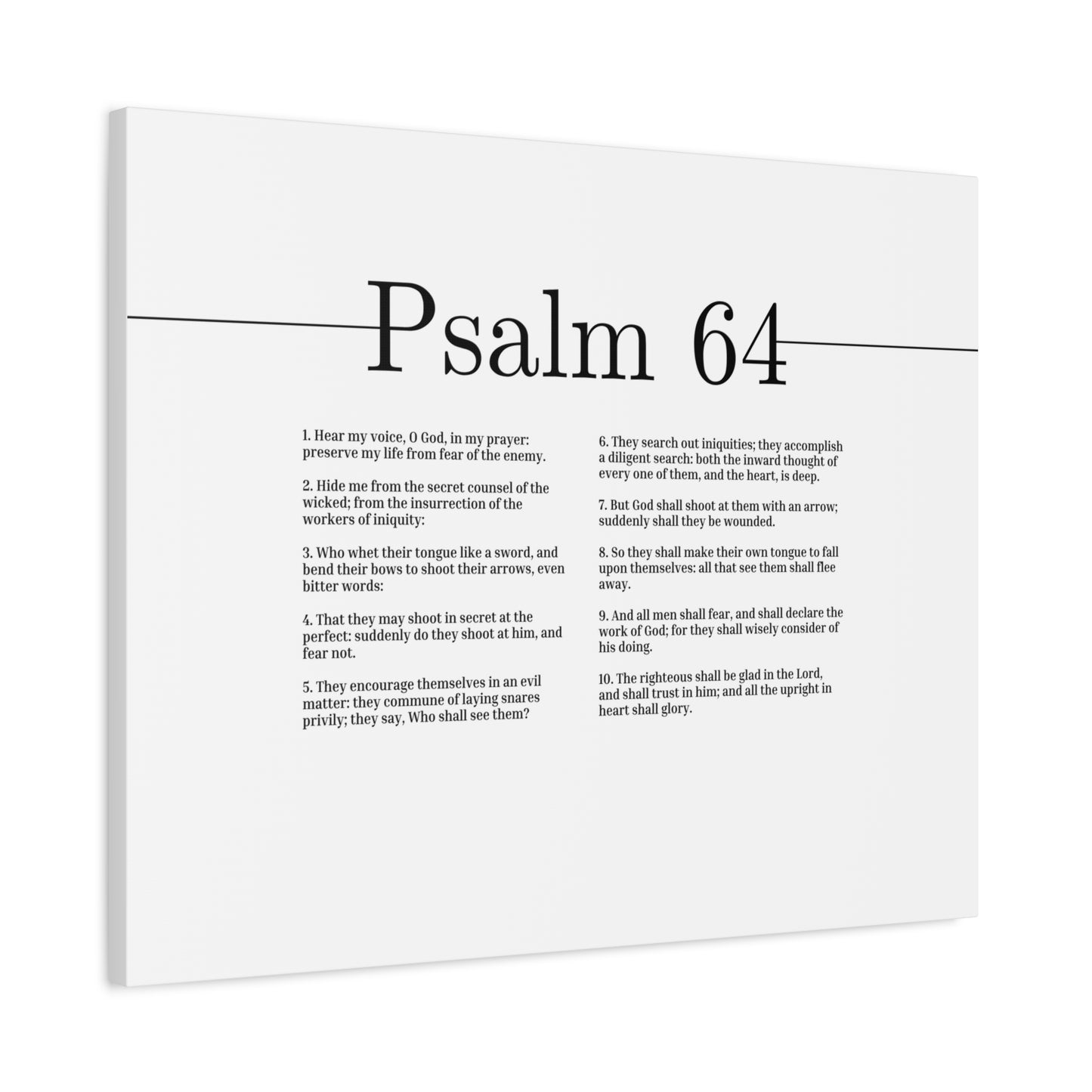 Scripture Canvas Shall Be Glad In The Lord Psalm 64 Christian Wall Art Bible Verse Print Ready to Hang