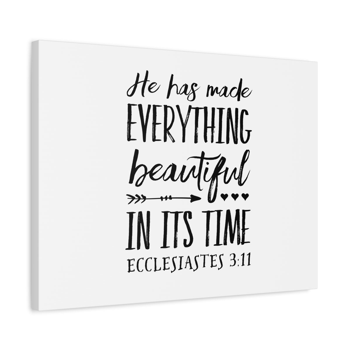 Scripture Canvas Everything Beautiful Ecclesiastes 3:11 Christian Wall Art Bible Verse Print Ready to Hang