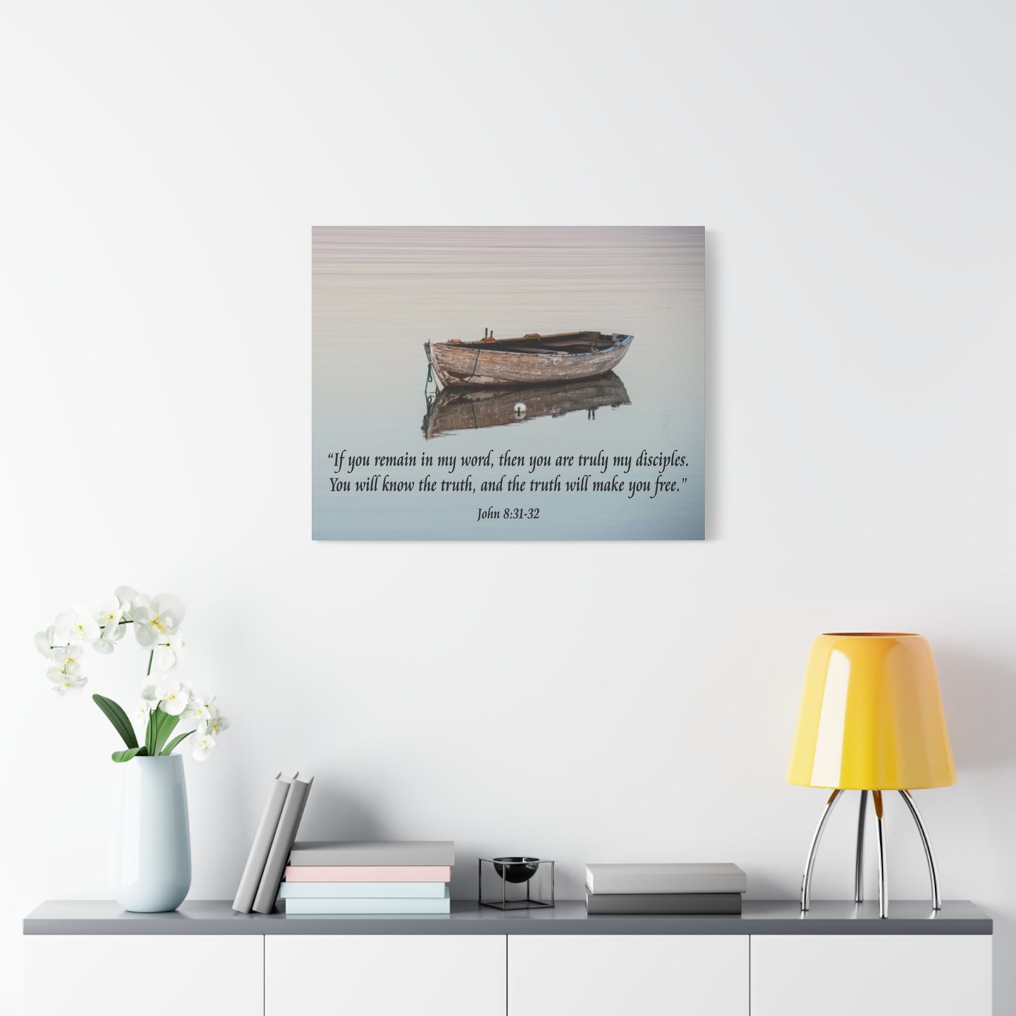 Scripture Walls John 8:31-32 Truth Will Make You Free Bible Verse Canvas Christian Wall Art Ready to Hang Unframed