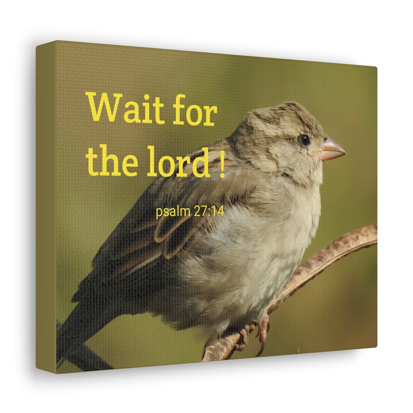 Wait For The Lord Psalm 27:14 Bible Verse Canvas Christian Wall Art Ready to Hang