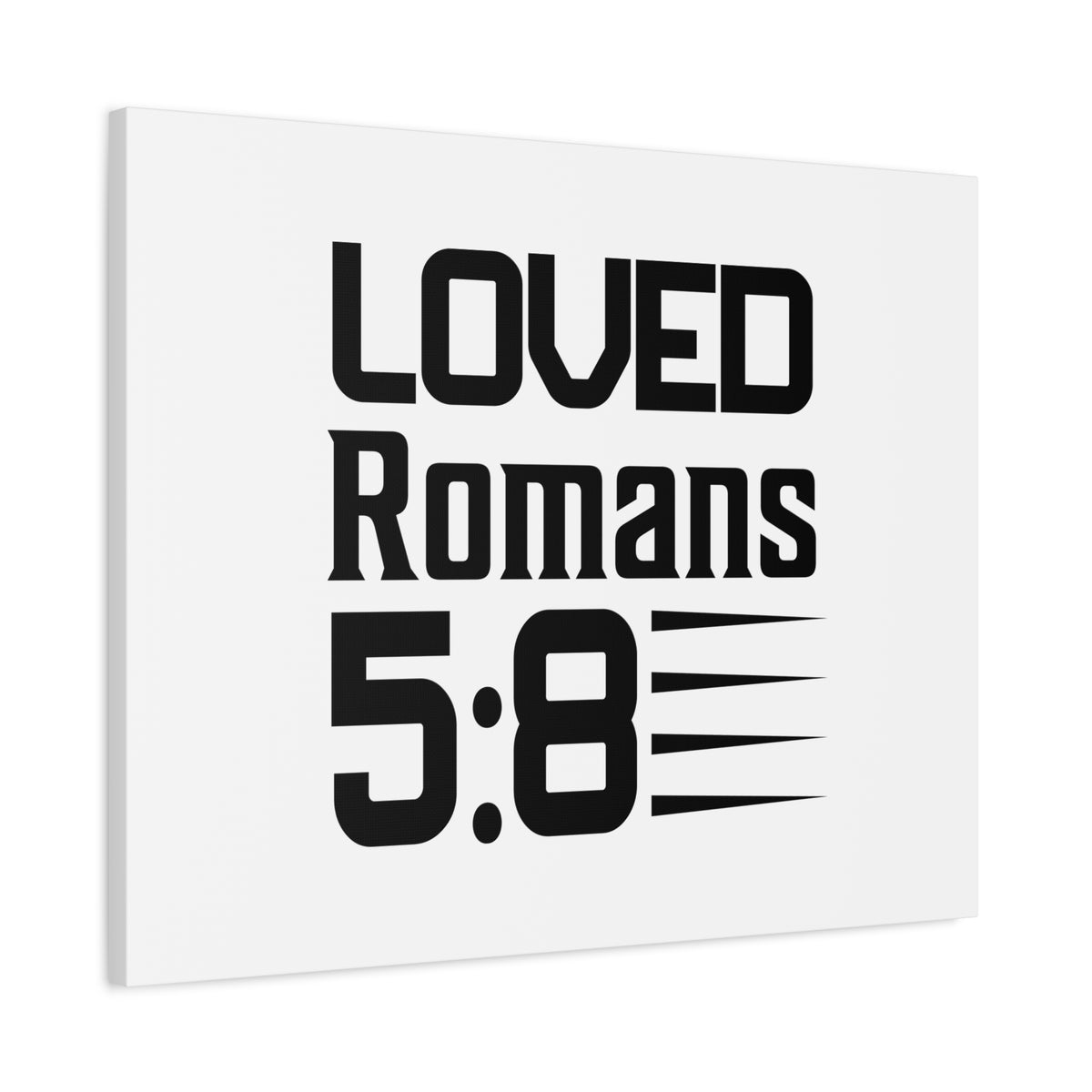 Scripture Canvas Loved Romans 5:8 Christian Wall Art Bible Verse Print Ready to Hang