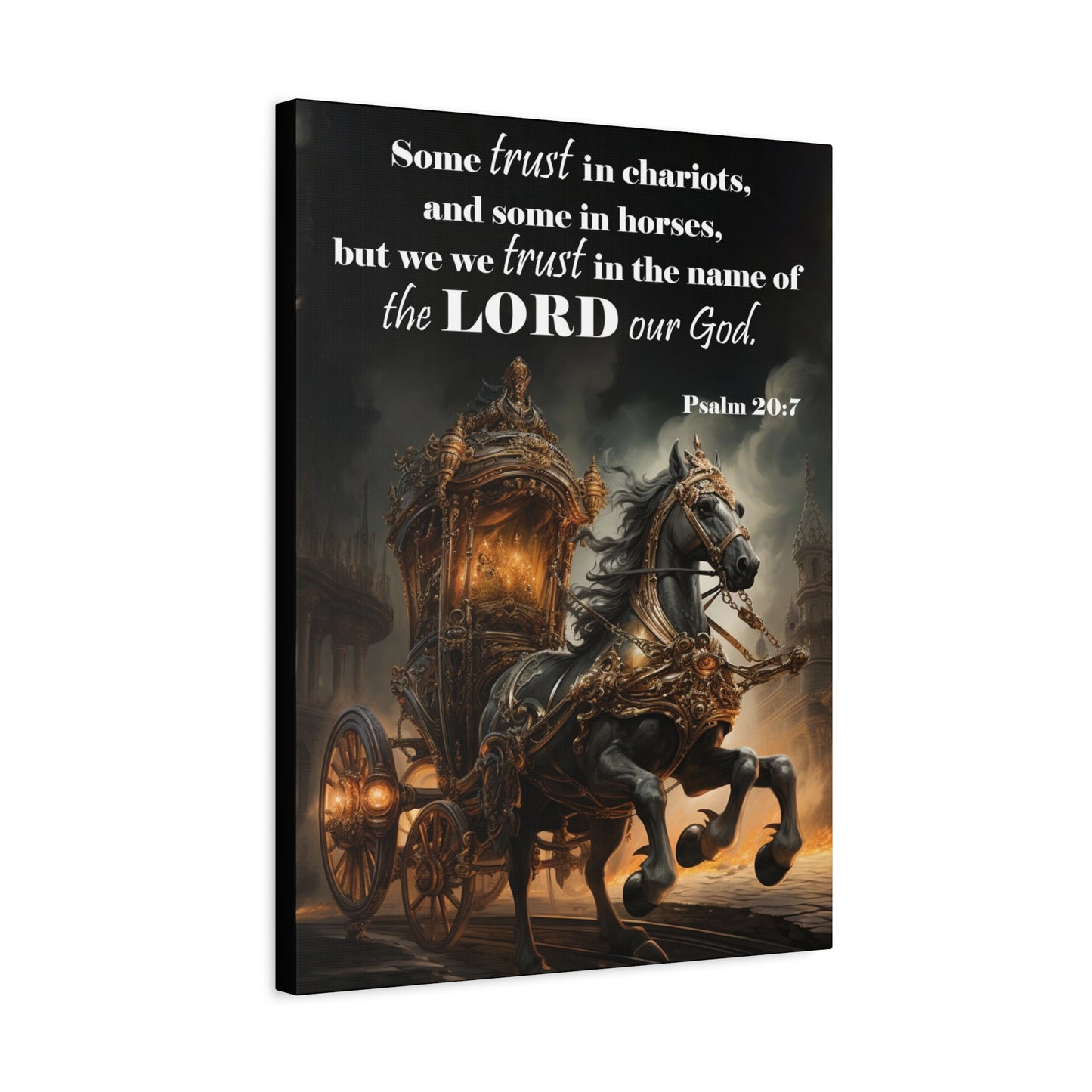 Scripture Walls Trust in the Name of the Lord Psalm 20:7 Christian Wall Art Print Ready to Hang Unframed