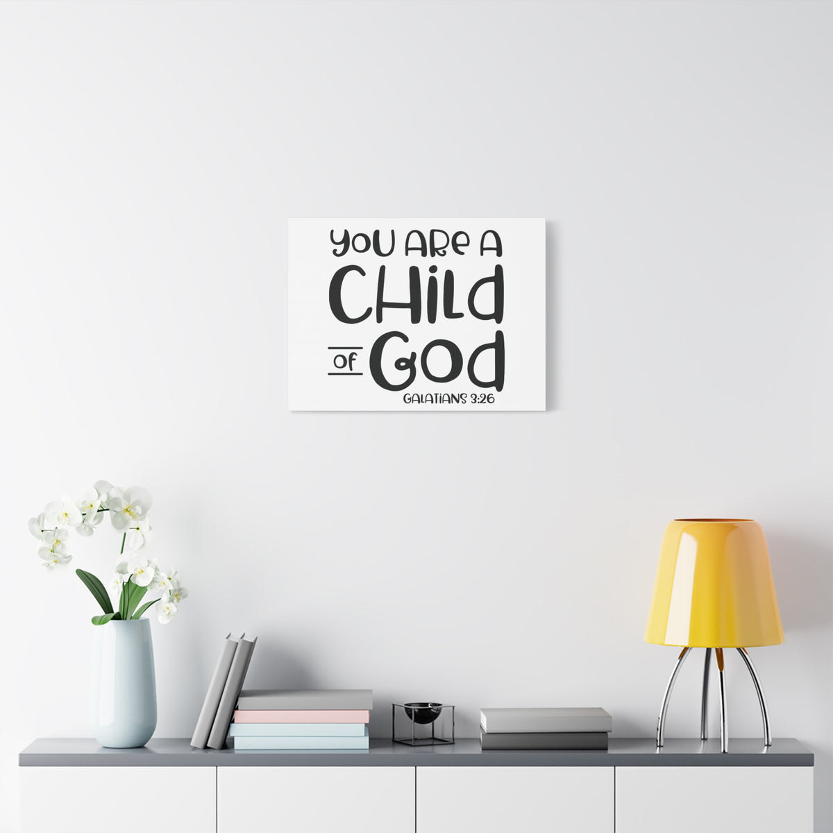 Scripture Canvas Child Of God Galatians 3:26 Christian Wall Art Bible Verse Print Ready to Hang