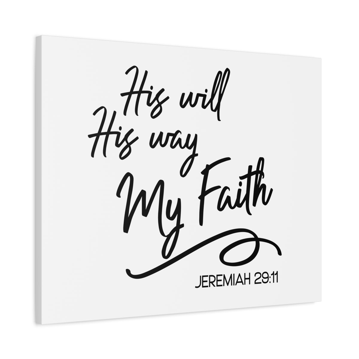Scripture Canvas Way My Faith Jeremiah 29:11 Christian Wall Art Bible Verse Print Ready to Hang
