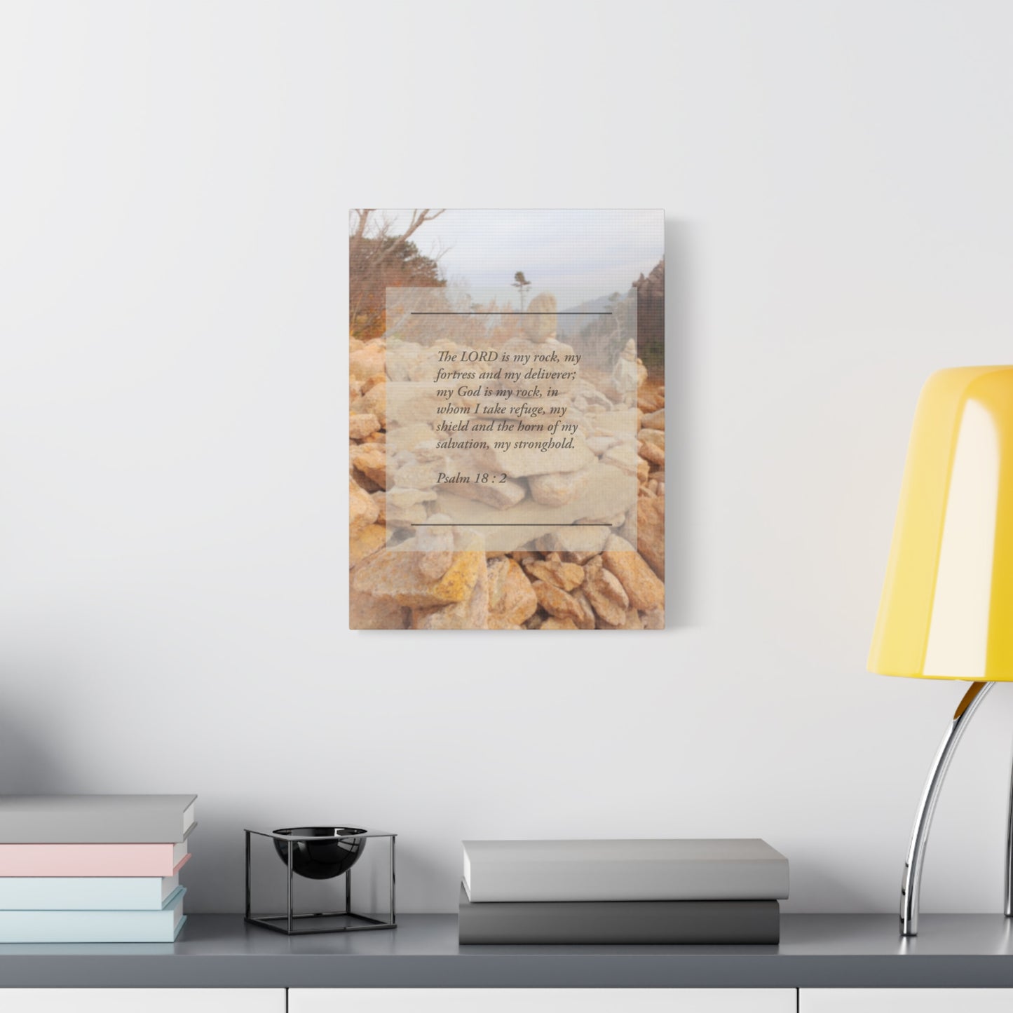 Scripture Walls Horn Of My Salvation Psalm 18:2 Bible Verse Canvas Christian Wall Art Ready to Hang