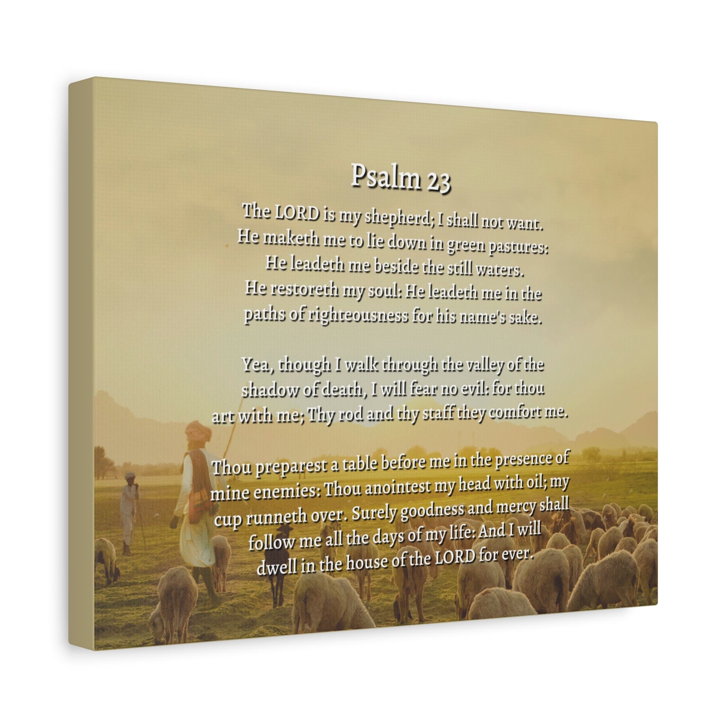 Scripture Walls Lord Is My Shepherd Herding Psalm 23 Bible Verse Canvas Christian Wall Art Ready to Hang