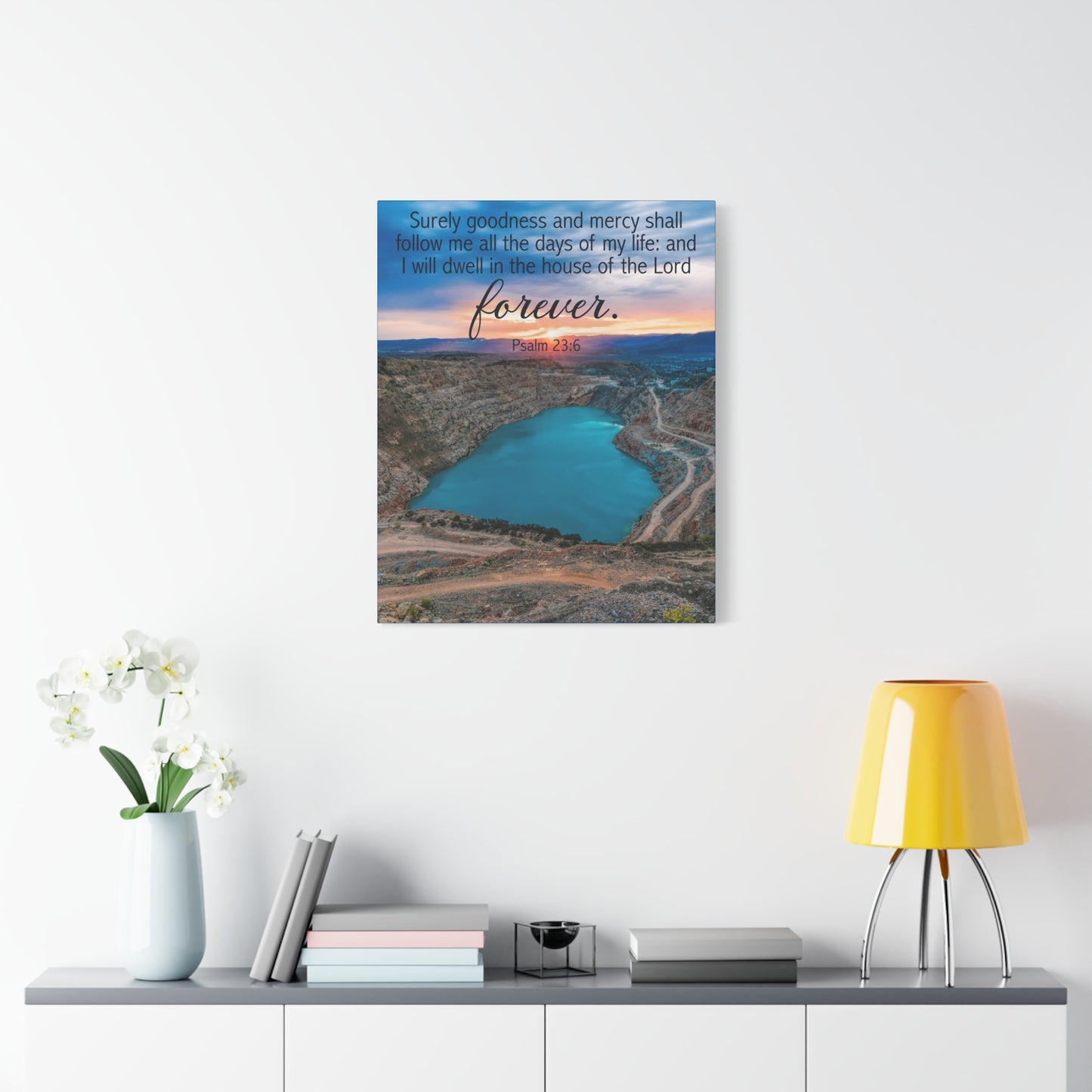 Scripture Walls Psalm 23:6 Forever Christian Wall Art Bible Verse Print Ready to Hang