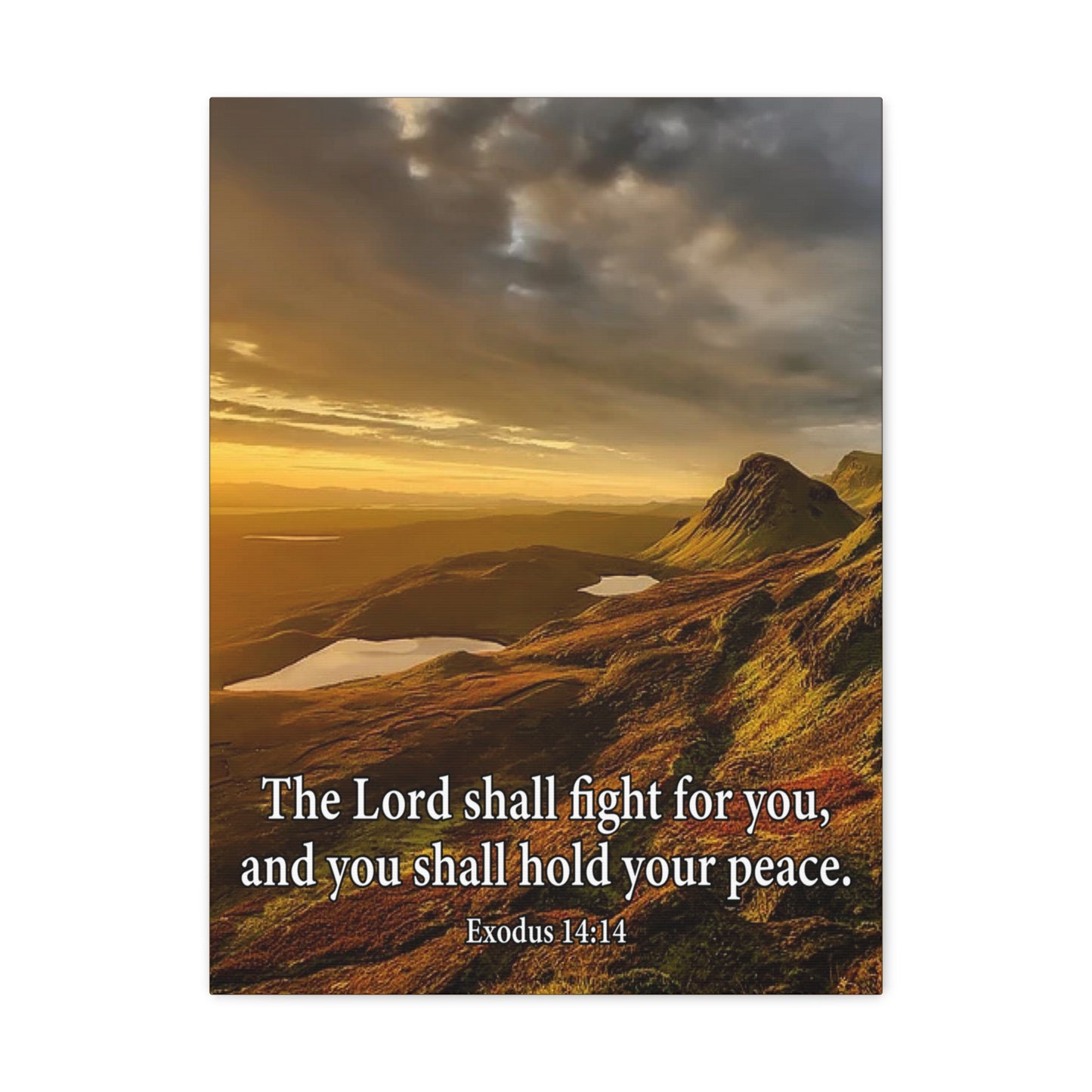 The Lord Shall Fight For You Romans 8:31 Christian Wall Art Bible Verse Print Ready to Hang