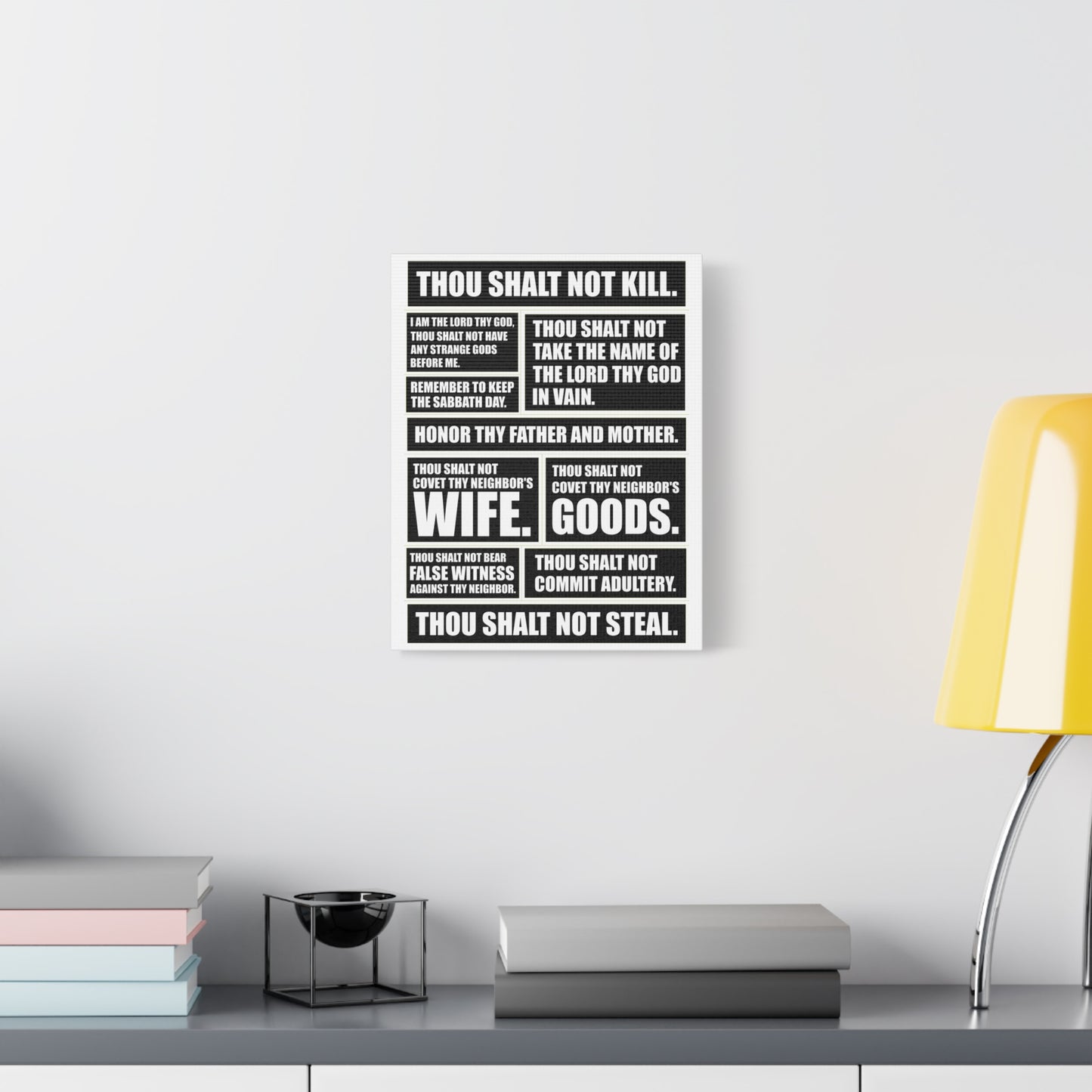Scripture Walls The Ten Commandments Deuteronomy 4:13 Christian Wall Art Print Ready to Hang