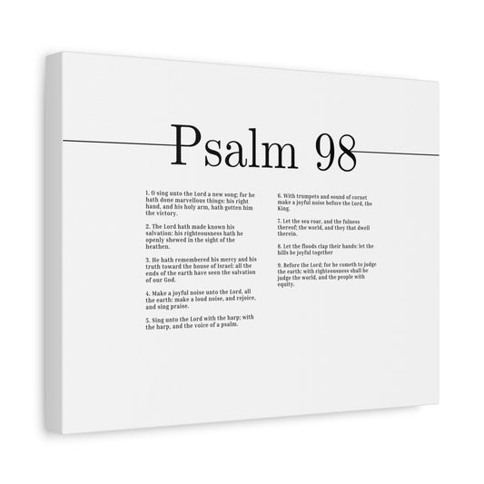 Scripture Canvas Shall He Judge The World Psalm 98 Christian Wall Art Bible Verse Print Ready to Hang