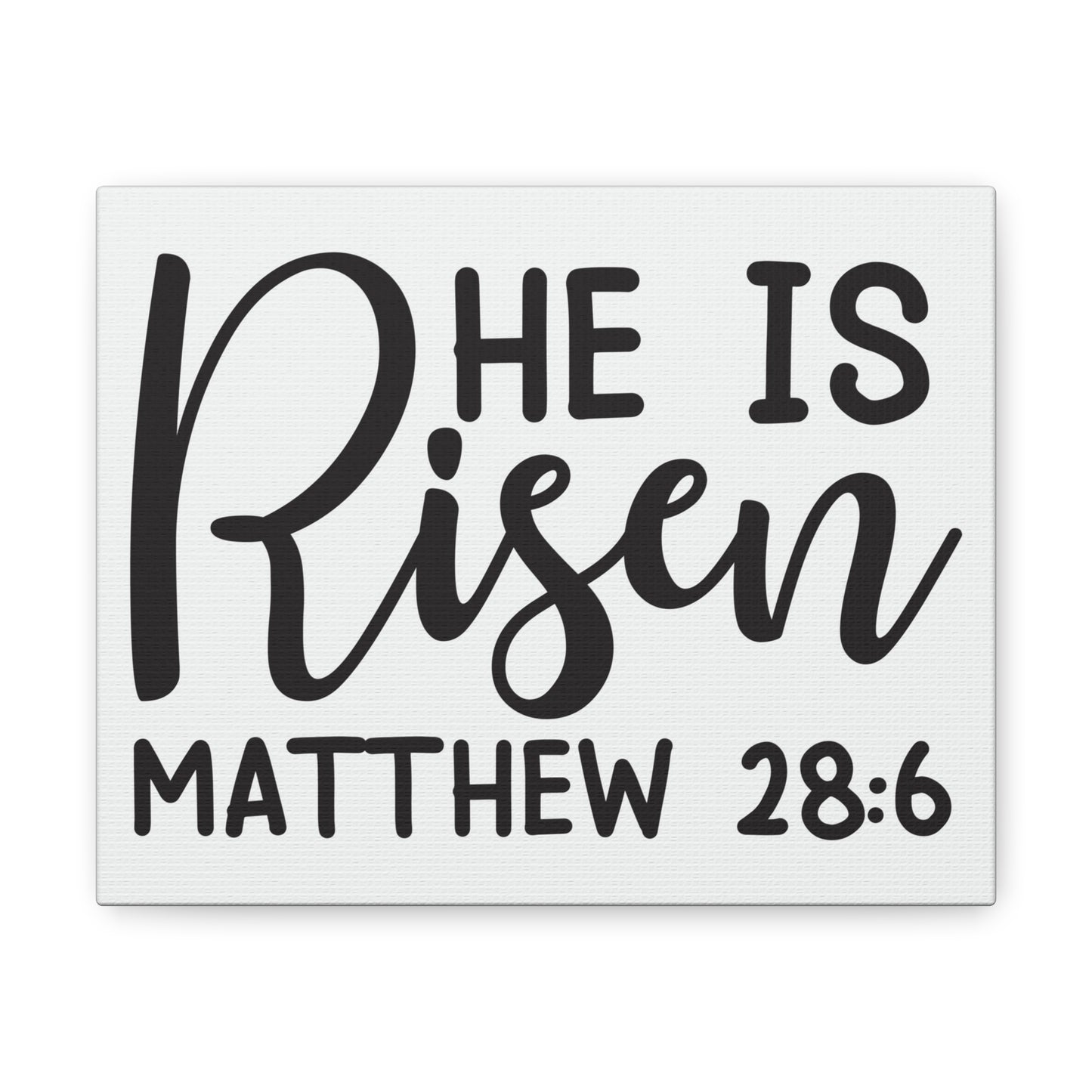 He Is Risen Matthew 28:6 Bible Verse Canvas Christian Wall Art Ready To Hang