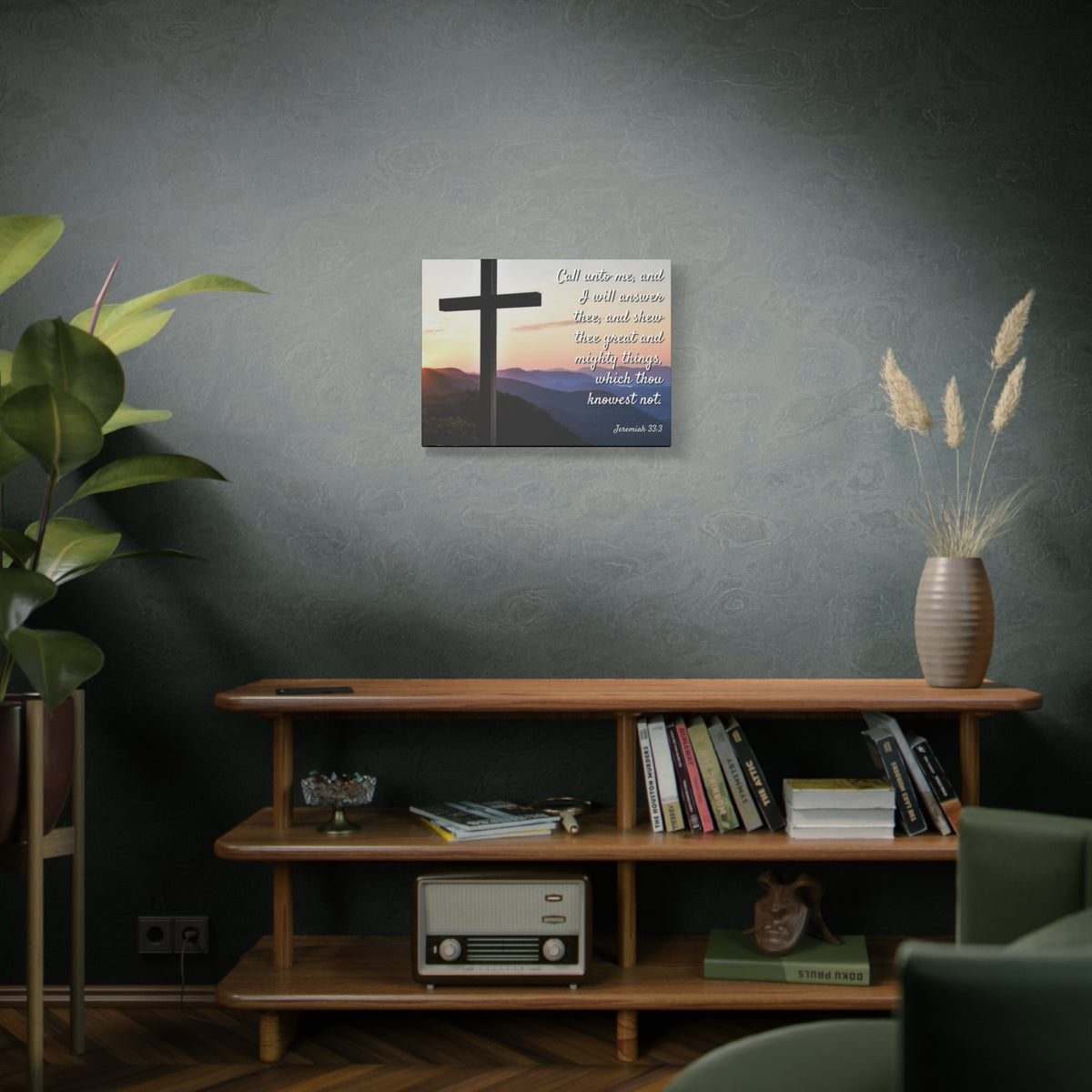 Scripture Canvas Mighty Things Jeremiah 33:3 Christian Wall Art Bible Verse Print Ready to Hang