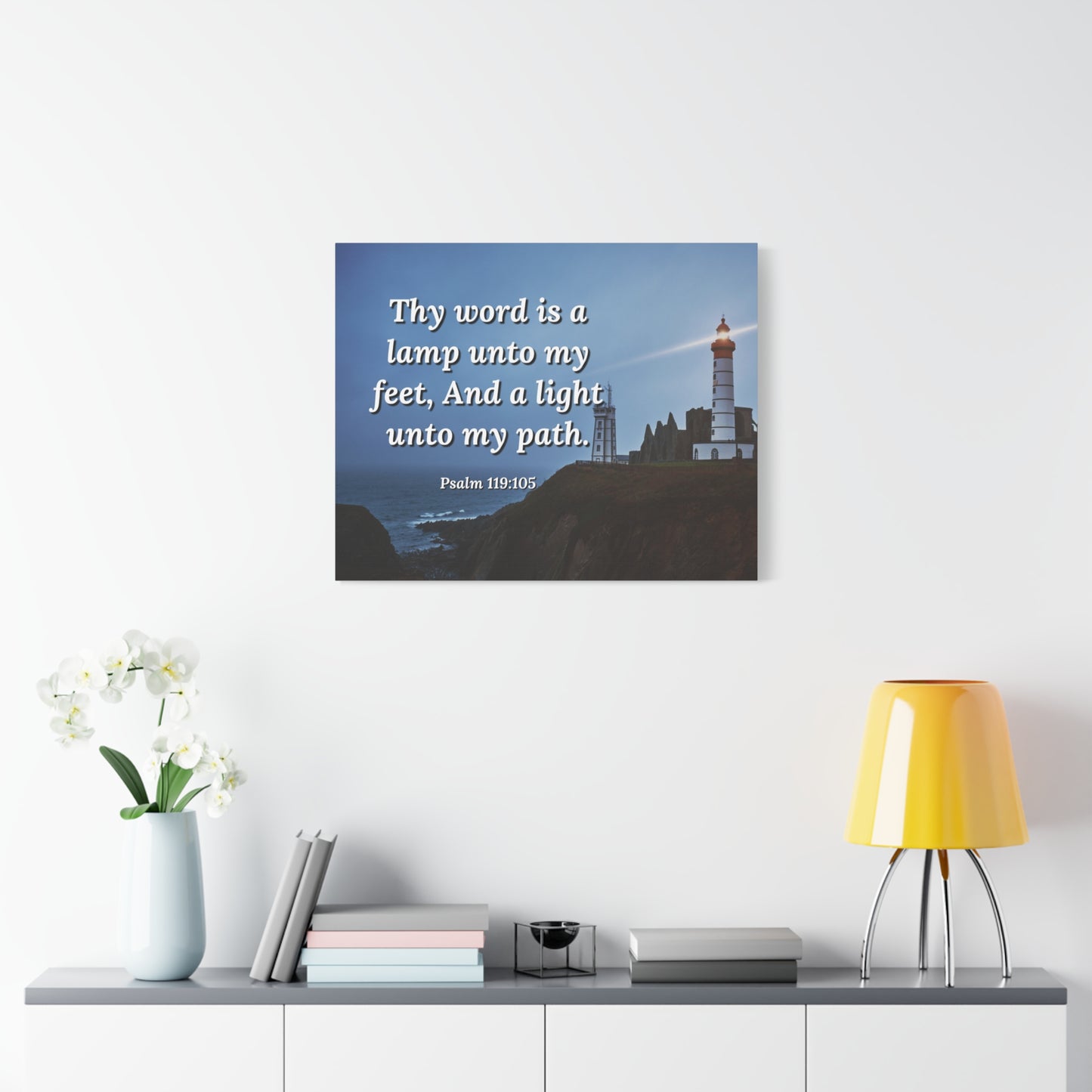 Scripture Walls A Lamp Unto My Feet Psalm 119:105 Bible Verse Canvas Christian Wall Art Ready to Hang