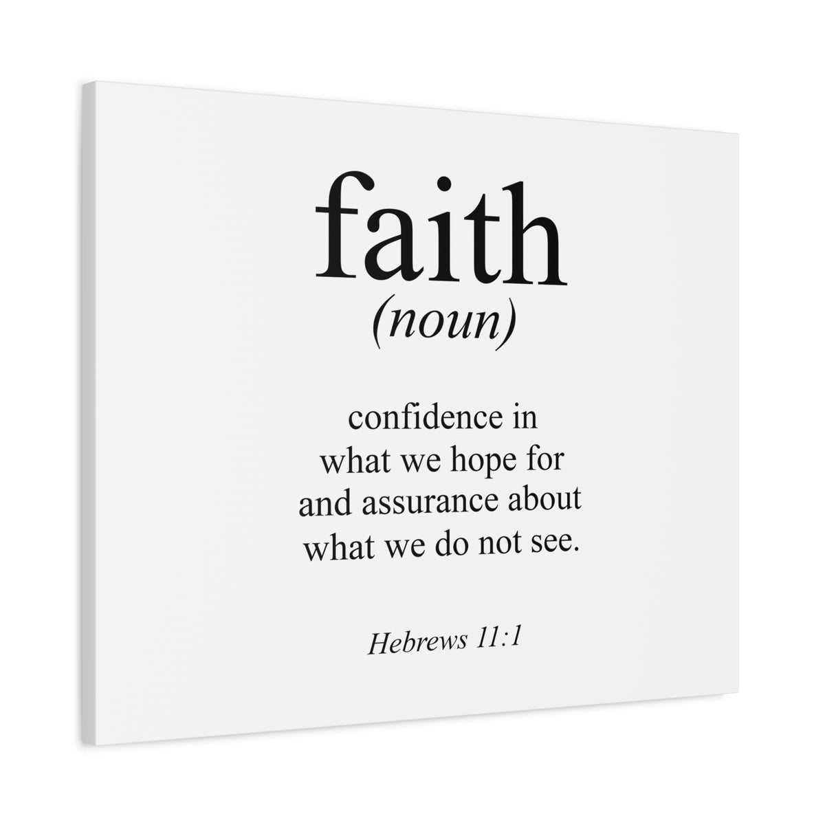 Scripture Canvas What We Hope For Hebrews 11:1 Christian Wall Art Bible Verse Print Ready to Hang