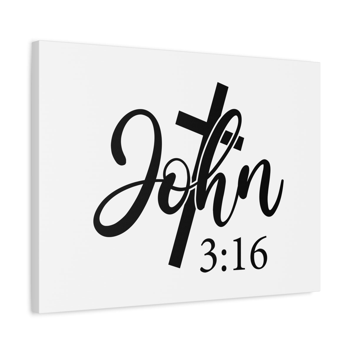 Scripture Canvas John 3:16 Christian Wall Art Bible Verse Print Ready to Hang