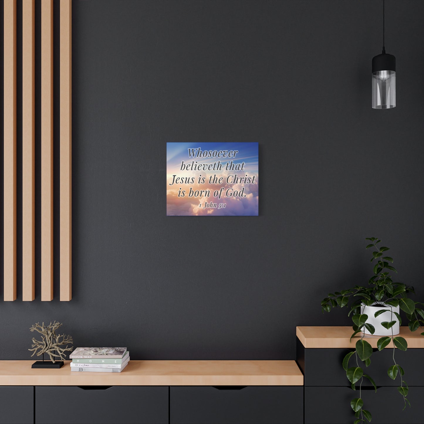 Scripture Walls 1 John 5:1 Jesus is the Christ Bible Verse Canvas Christian Wall Art Ready to Hang Unframed