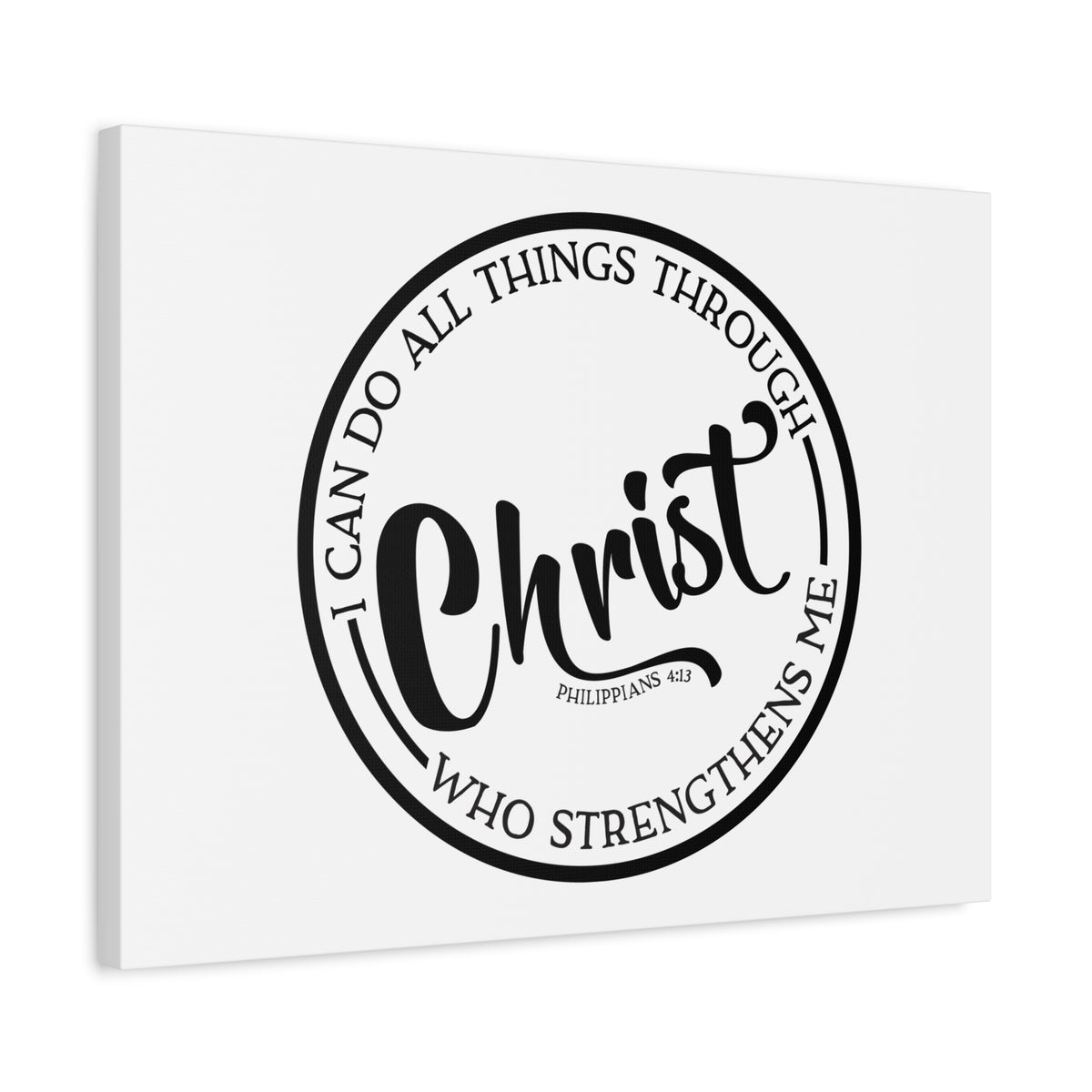 Scripture Canvas Who Strengthens Me Philippians 4:13 Christian Wall Art Bible Verse Print Ready to Hang
