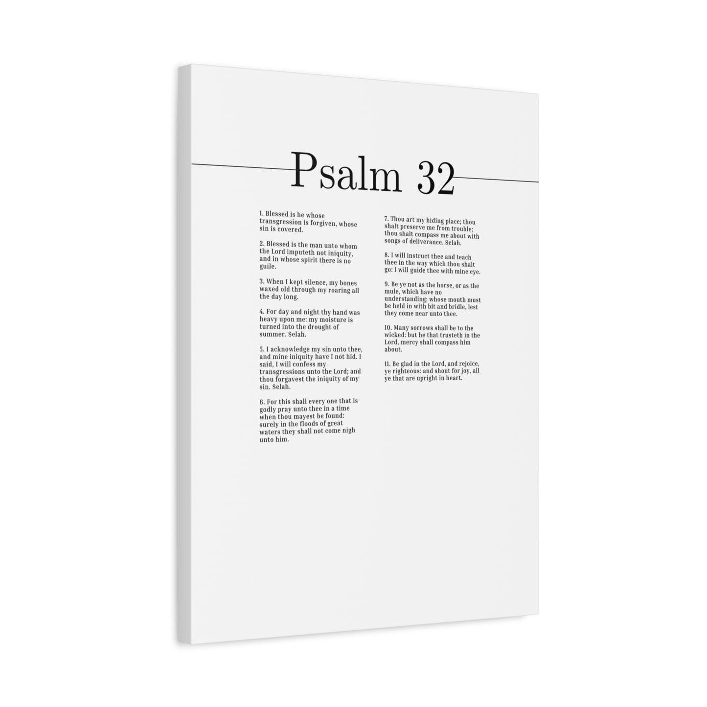 Scripture Canvas Be Glad In The Lord Psalm 32 Christian Wall Art Bible Verse Print Ready to Hang
