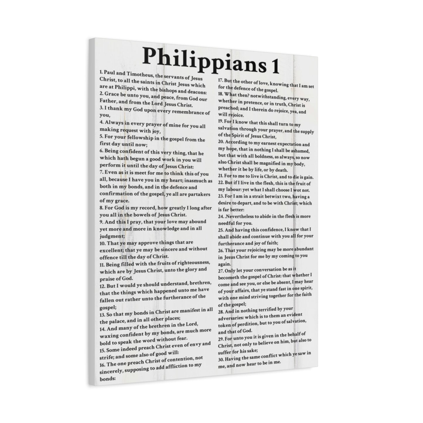 Scripture Walls Philippians 1 White Bible Verse Canvas Christian Wall Art Ready to Hang Unframed