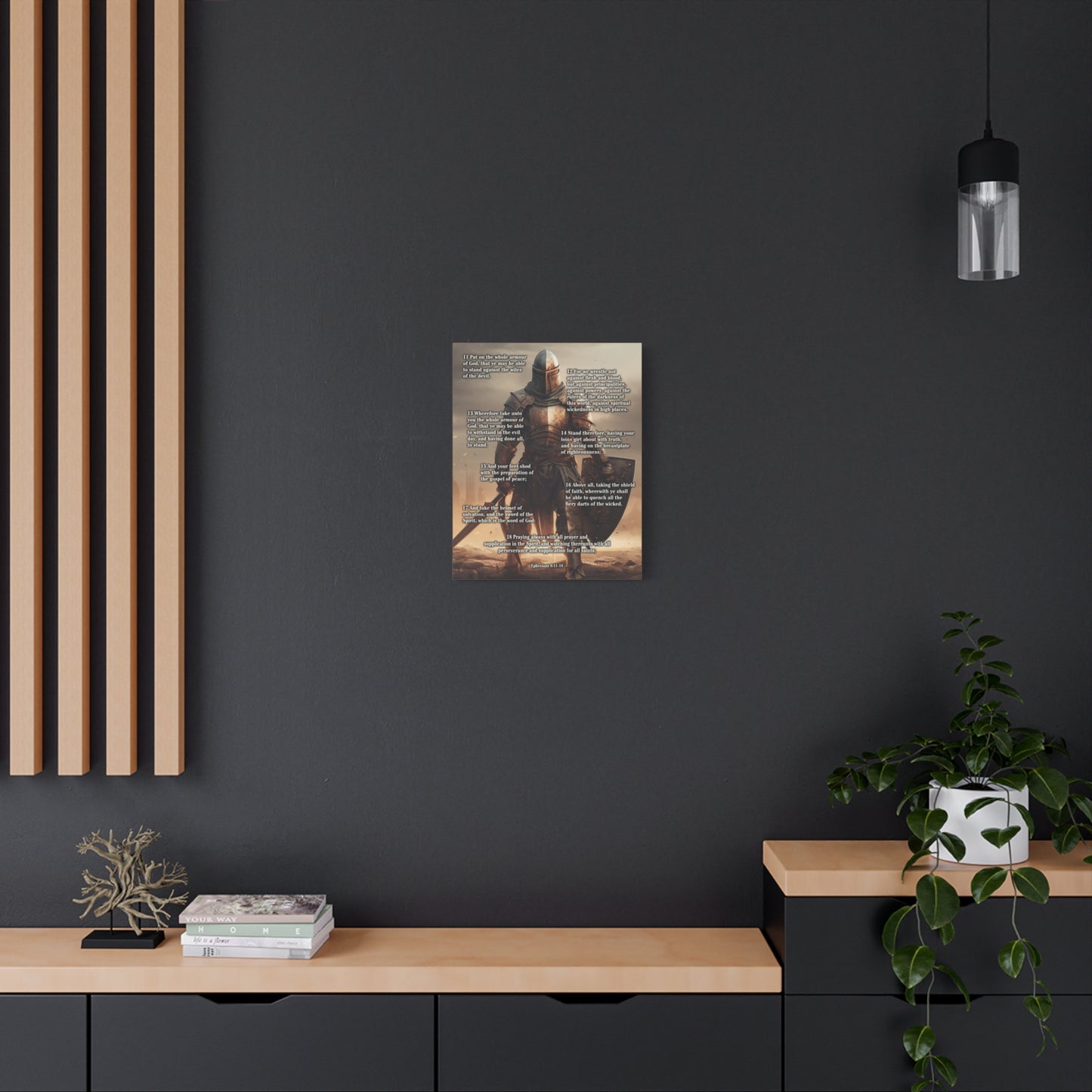 Scripture Walls Armour of God Ephesians 6:11-18 Standing Warrior Christian Wall Art Print Ready to Hang Unframed