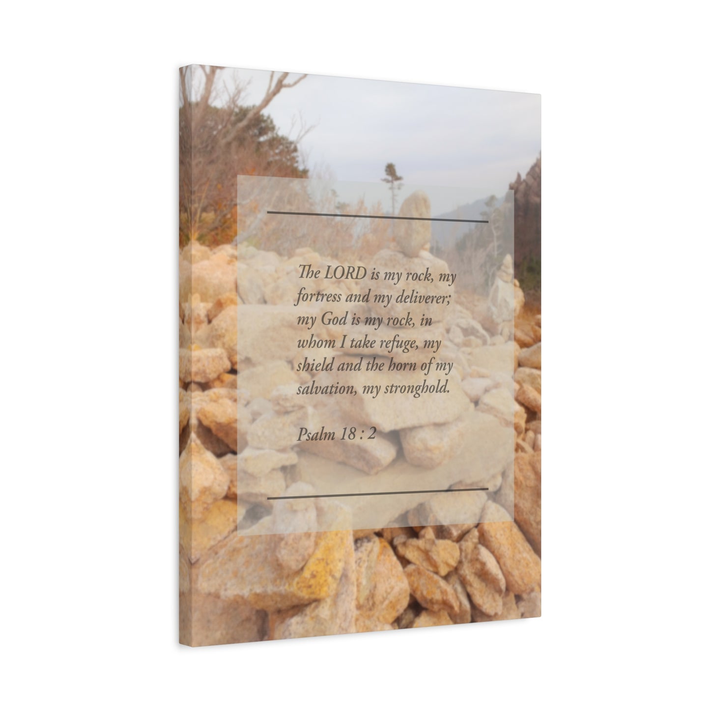 Scripture Walls Horn Of My Salvation Psalm 18:2 Bible Verse Canvas Christian Wall Art Ready to Hang